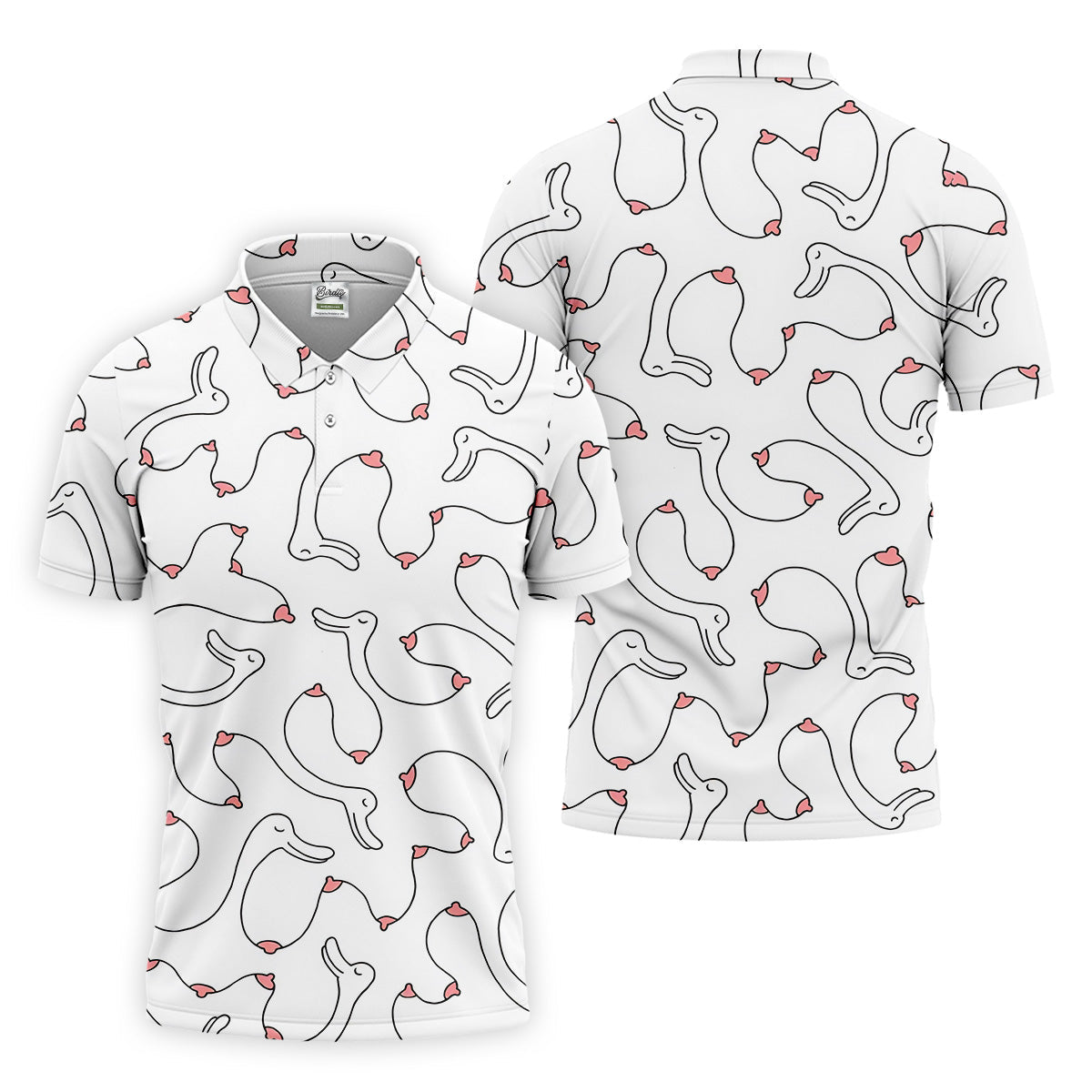 Funny Goose Golf Polos For Men, Fun Golf Shirt, Cool Golf Gift, Golf Gift For Men, Polo For Men