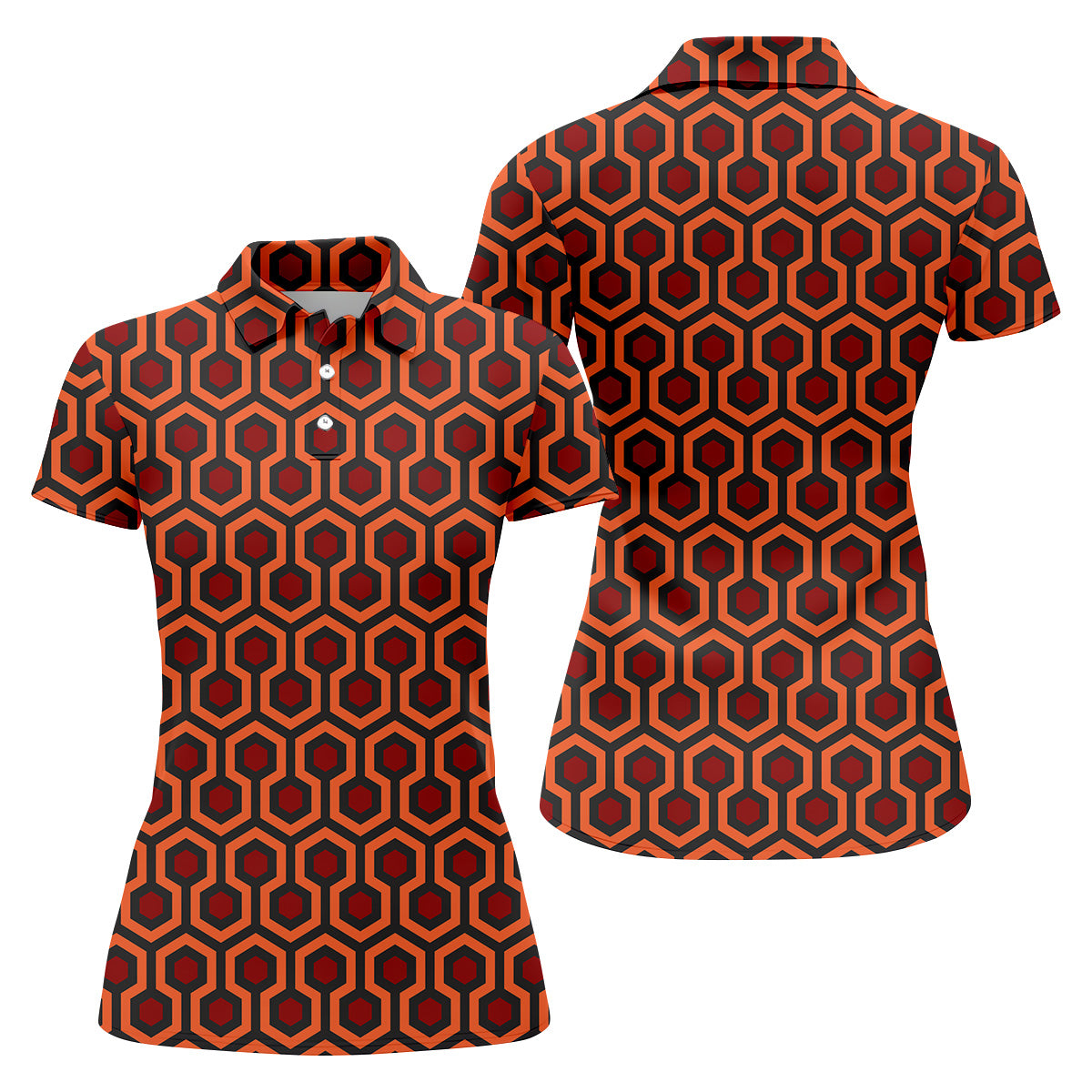 Carpet Pattern In The Shining Ladies Golf Polos, Womens Sleeveless Polo, Matching Golf Shirts