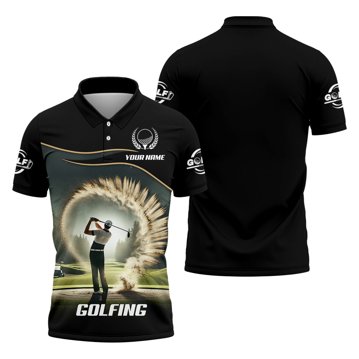 Custom Elite Golfer Golf Polo ShirtGift For Golfers, Mens Golf Gift