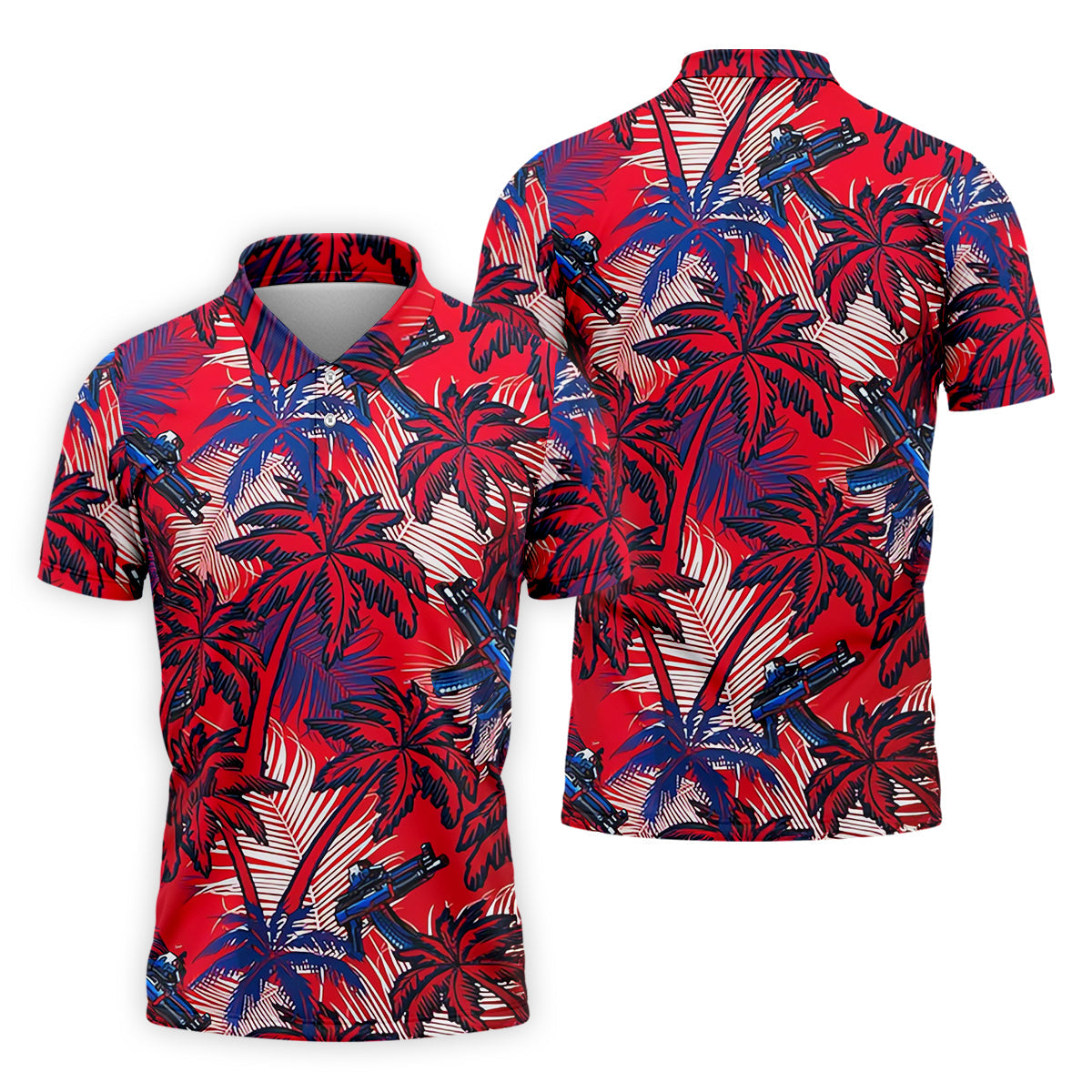 Tropical Sunset Mens Golf Polo ShirtMens Goft Shirt, Christmas Golf Gift