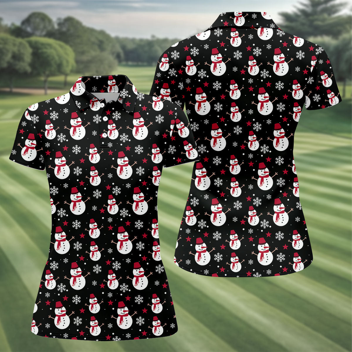 Ugly Santa Claus Golf Shirts, Christmas Golf Shirt, Golf Gifts For Women, Fun Golf Shirt