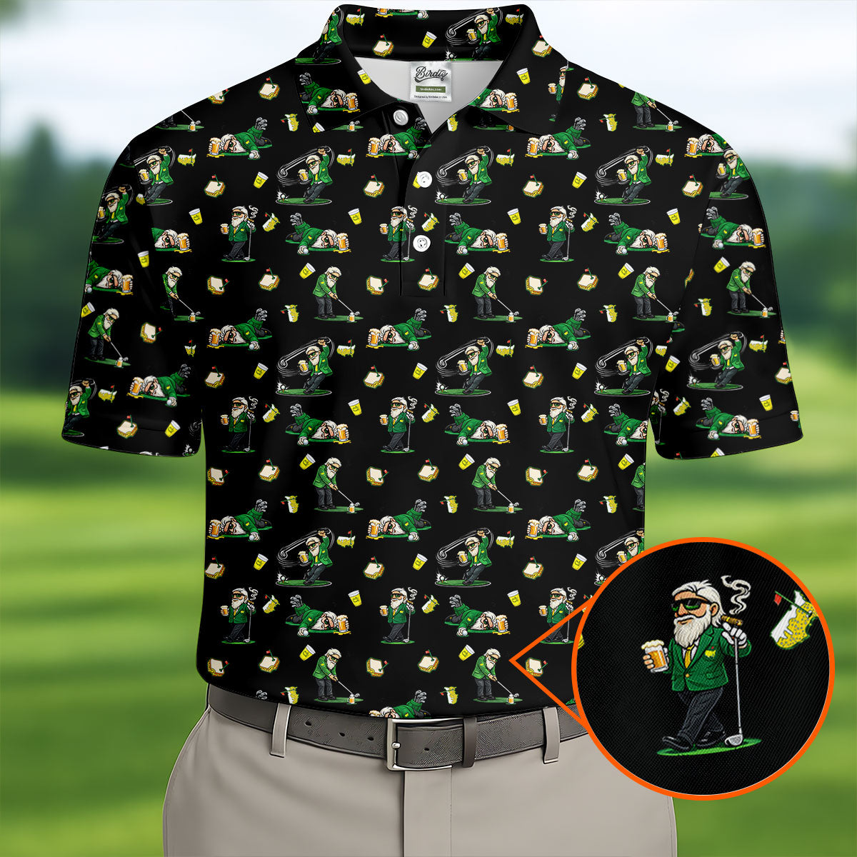 Funny Beer Pimento Cheese Golf Tournament Black Golf Shirt, Golf Shirts For Men, Polo ShirtFor Men