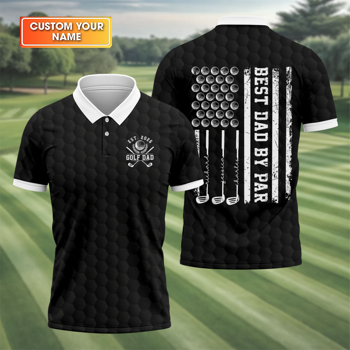 Golf Dad Best Dad By Par Father's Day Golf Shirt, Dad Golf Shirt, Golf Gift For Dad