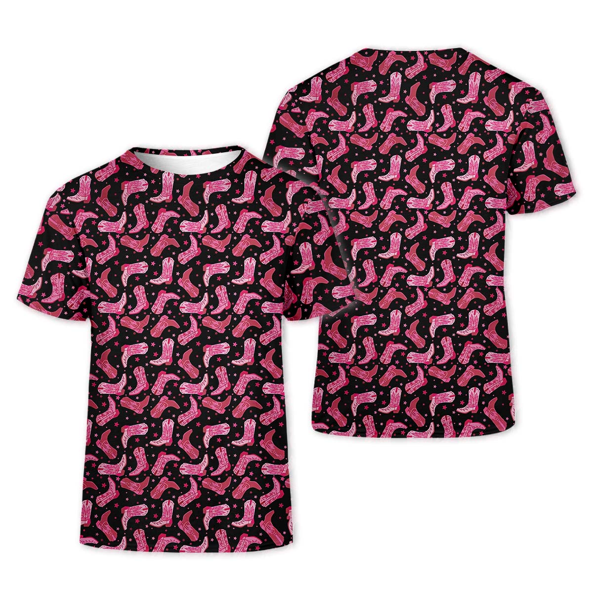 Pink Cowboy Boots Womens Golf Polo Shirt, Golfing Apparel, Womens Golf Gifts