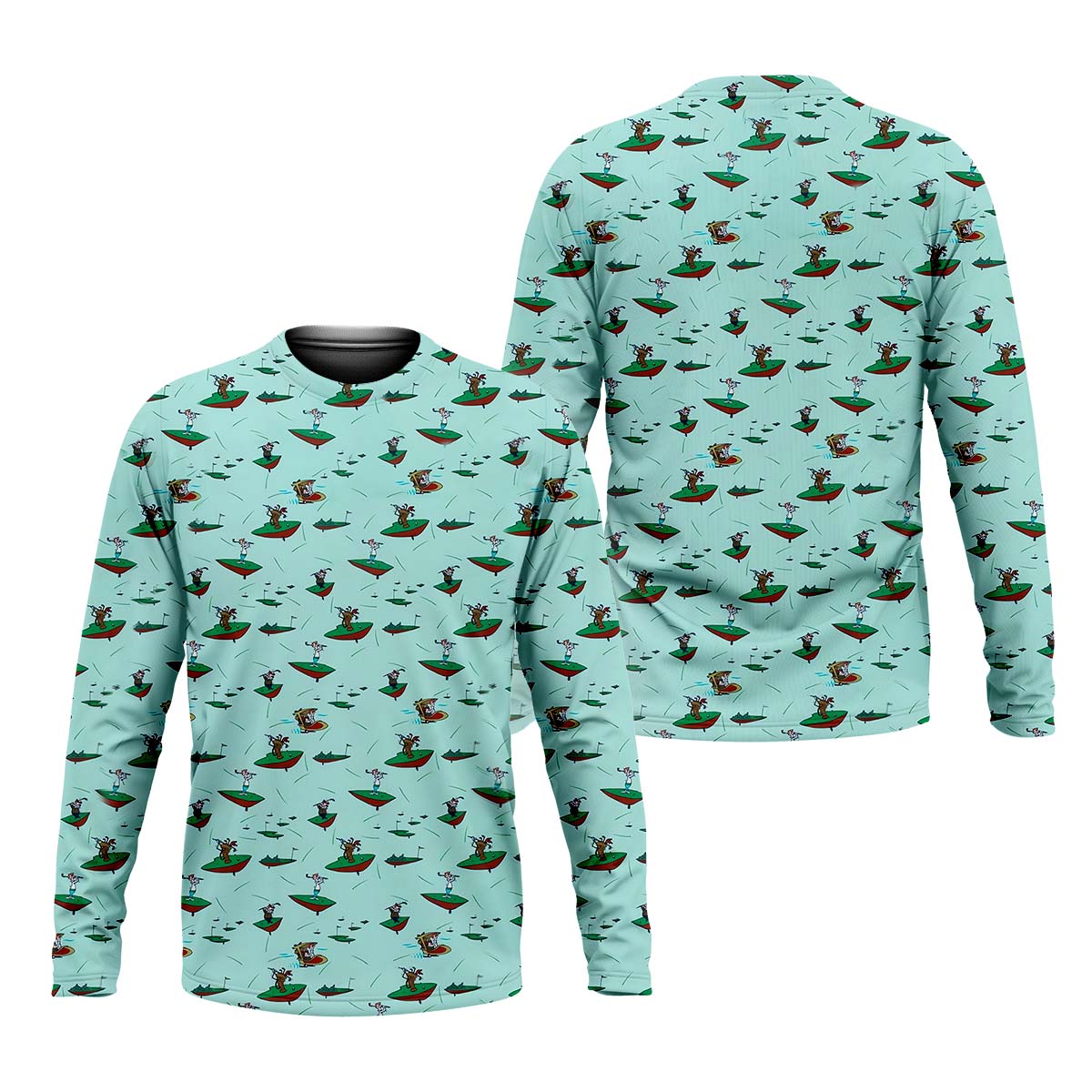 Playful Cartoon Golfer Golf Polo Shirtolf Gifts For Men, Golf Gift Ideas