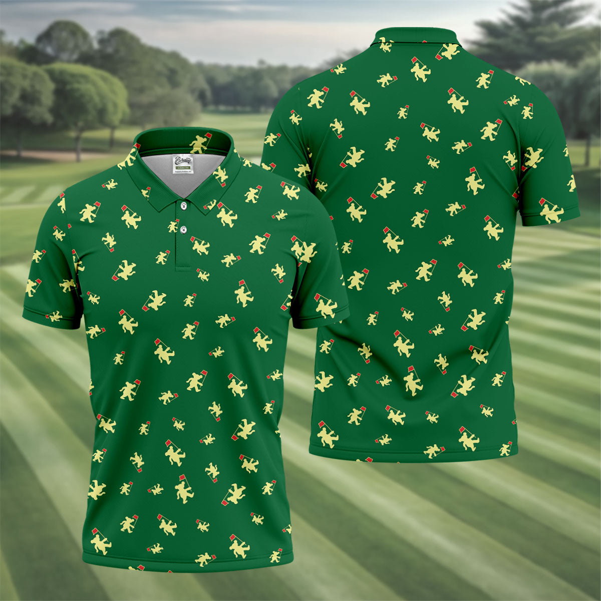 Dancing Bear Golf Tournament Shirt, Golf Shirts For Men, Polo Shirt Men, Golf Gift For Men