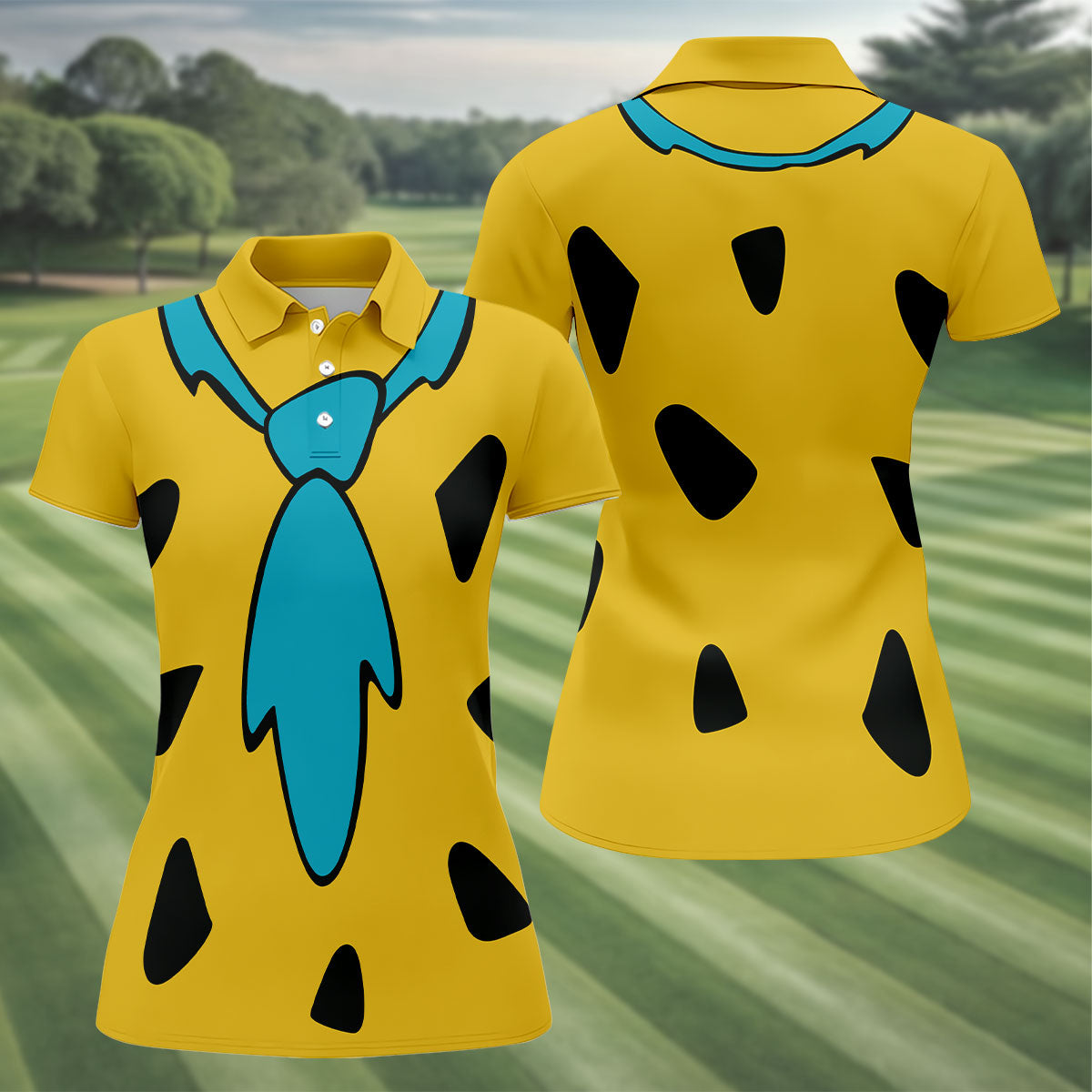 Yellow Stone Age Costume Hawaiian Golf Shirt, Women’s Golf Polo, Golf Shirts For Women