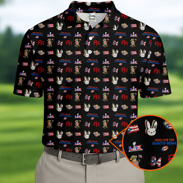 Here For The Benito Bowl Football Theme Black Men Polo, American Football League Gift Ideas For Football Fans