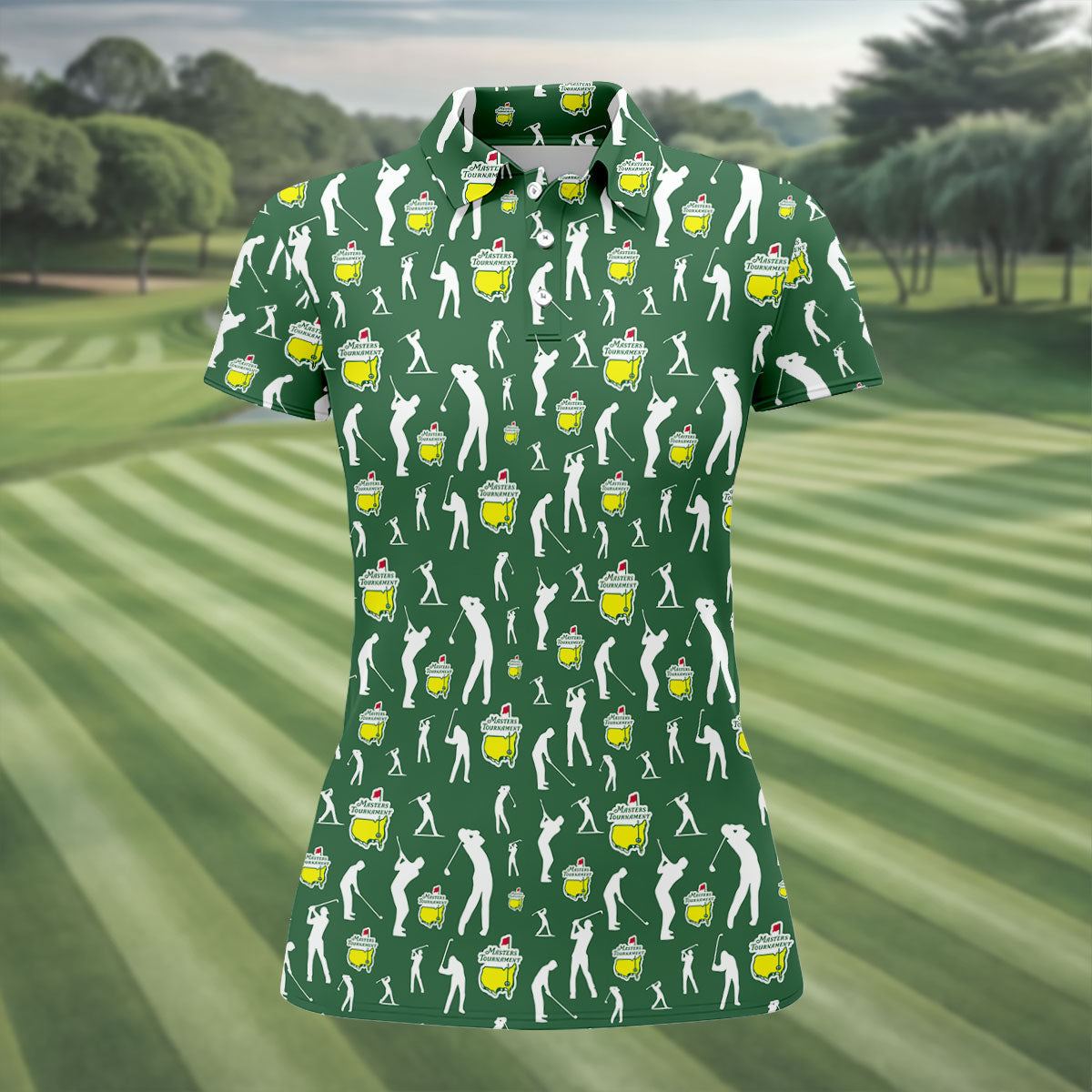 Golf Tournament Golfer Pose Performance Golf Shirt, Women Golf Top, Ladies Golf Shirts