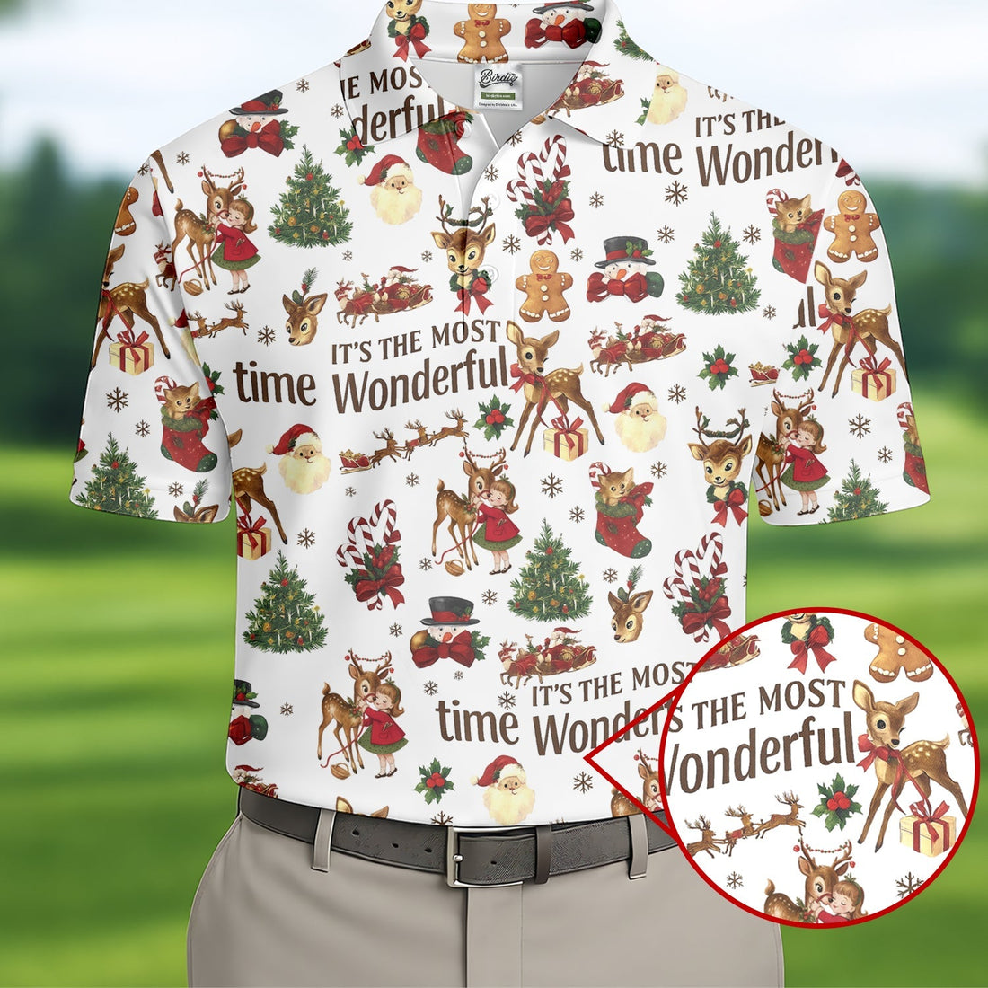 It's The Most Wonderful Time Christmas Golf Shirt, Cute Golf Outfit, Polo ShirtFor Men, Golf Gift For Men