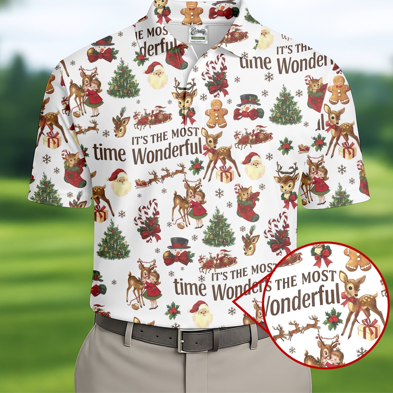 It's The Most Wonderful Time Christmas Golf Shirt, Cute Golf Outfit, Polo ShirtFor Men, Golf Gift For Men
