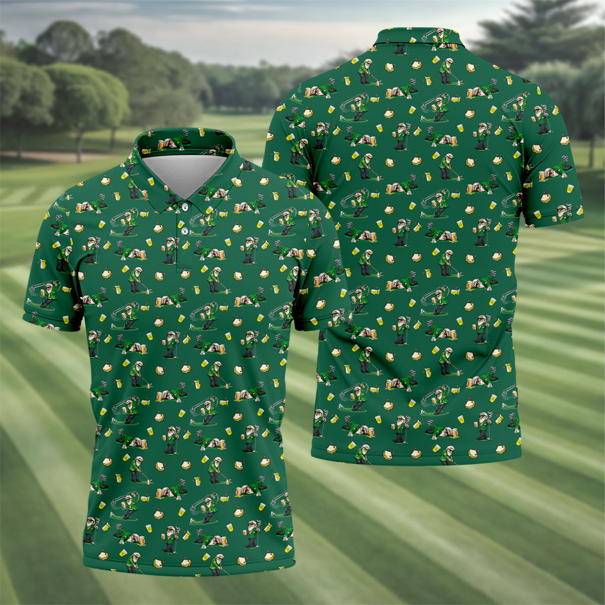 Funny Beer Pimento Cheese Golf Tournament Green Golf Shirt, Golf Shirts For Men, Polo ShirtFor Men