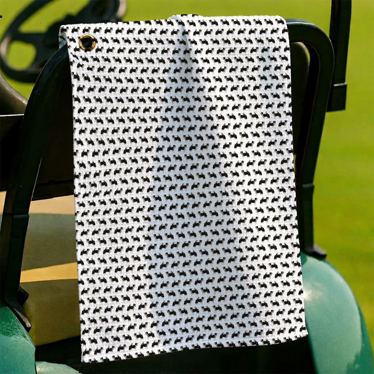 Funny Border Collie Golf Towel, Border Collie Pattern Golf Towels for Golfer, Dog Lovers Golf Gift