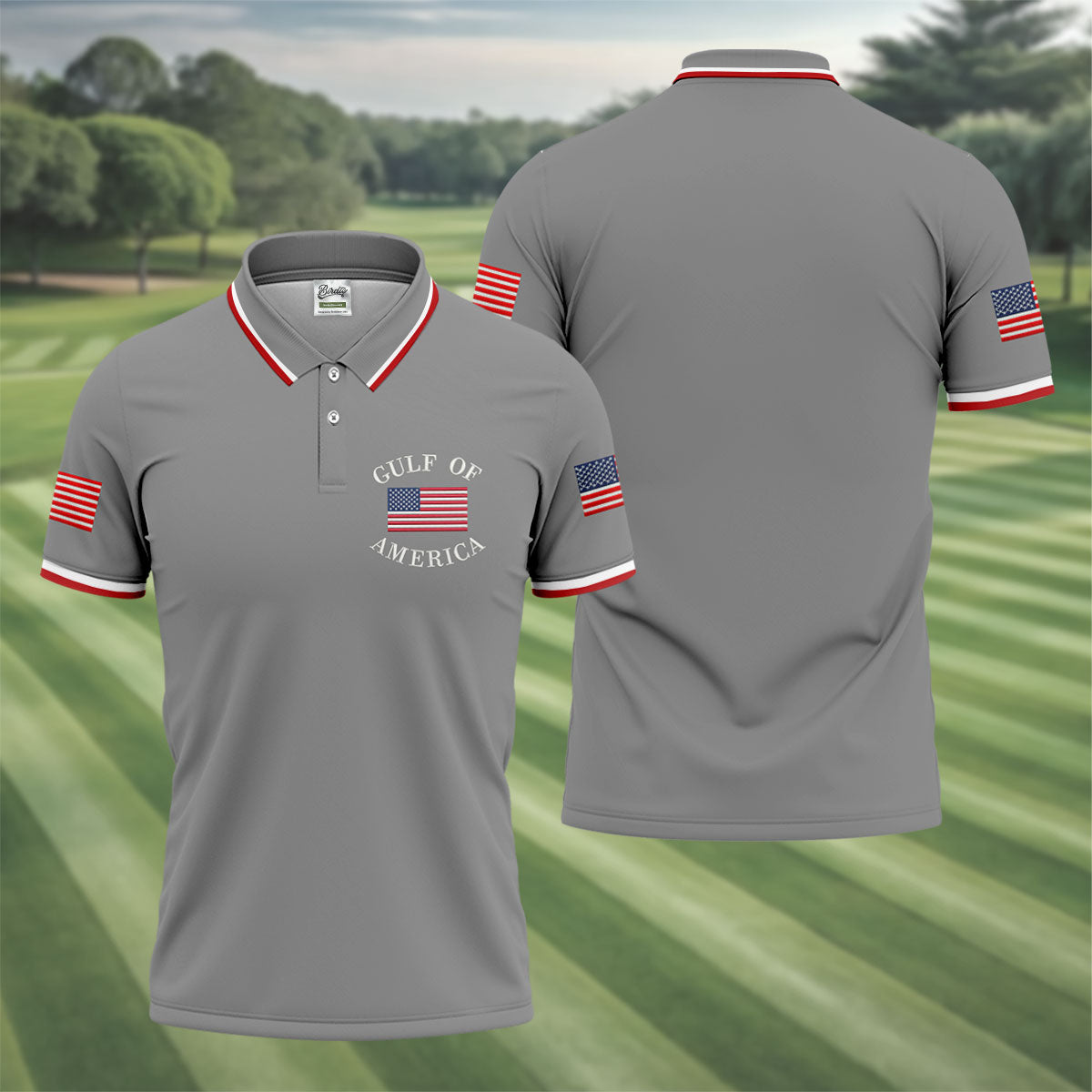 Gulf Of America Patriotic Golf Shirt, 4th Of July Golf Shirt, 250 Years Polo Shirtor Men