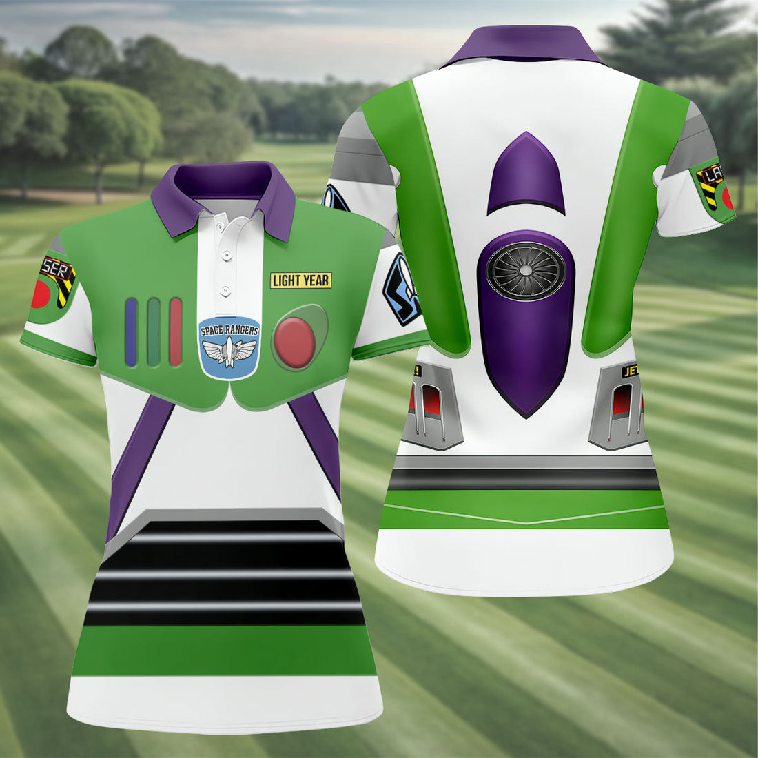 Sci Fi Space Ranger Costume Hawaiian Golf Shirt, Golf Polo For Women, Printed Golf Shirt