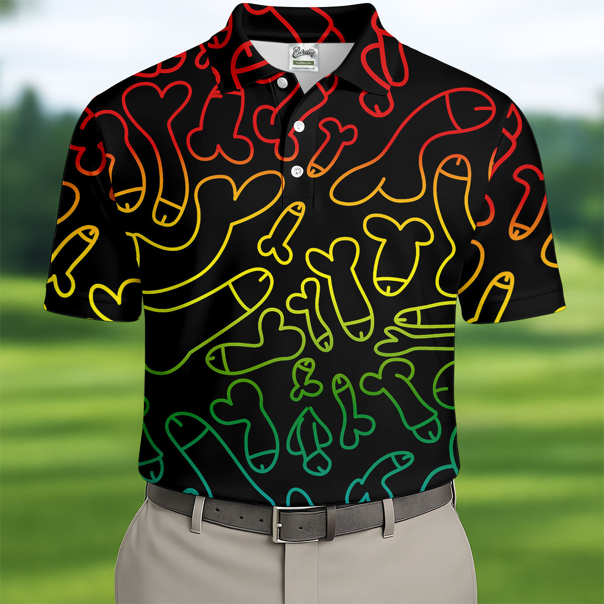 Dirty Humor Black Golf Shirt, Fun Golf Shirts For Men, Golf Gift For Men, Golf Shirts For Men