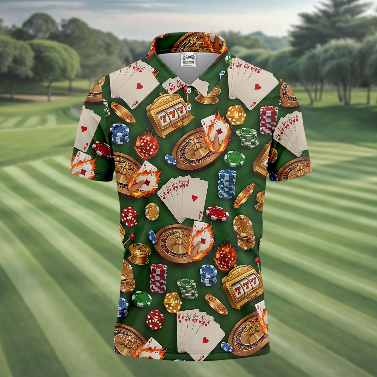 Casino Gambling Poker Golf Tops For Men, Golf Shirts For Men, Polo Shirtor Men, Golfing Apparel