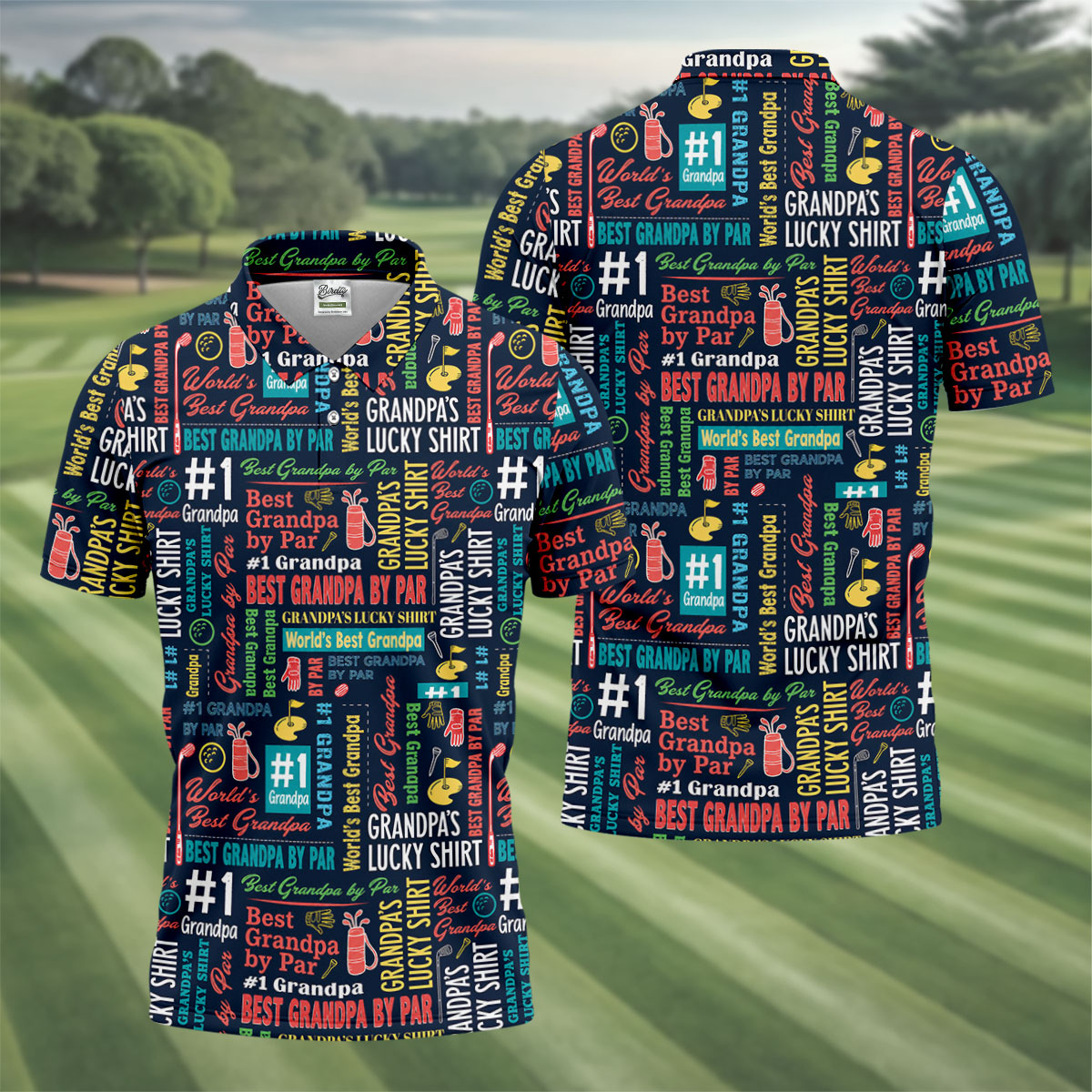 Best Grandpa By Par Father's Day Golf Shirt, Golf Gift For Grandpa, Polo Shirtor Men