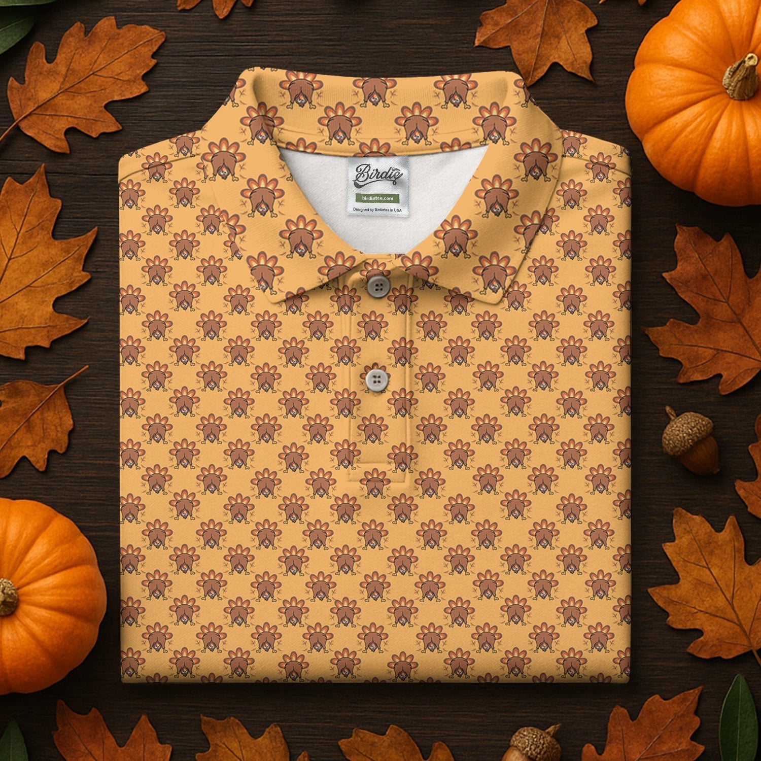 Guess What Turkey Funny Thanksgiving Polo Shirt Polo ShirtFor Men, Cool Golf Gift, Golfing Apparel