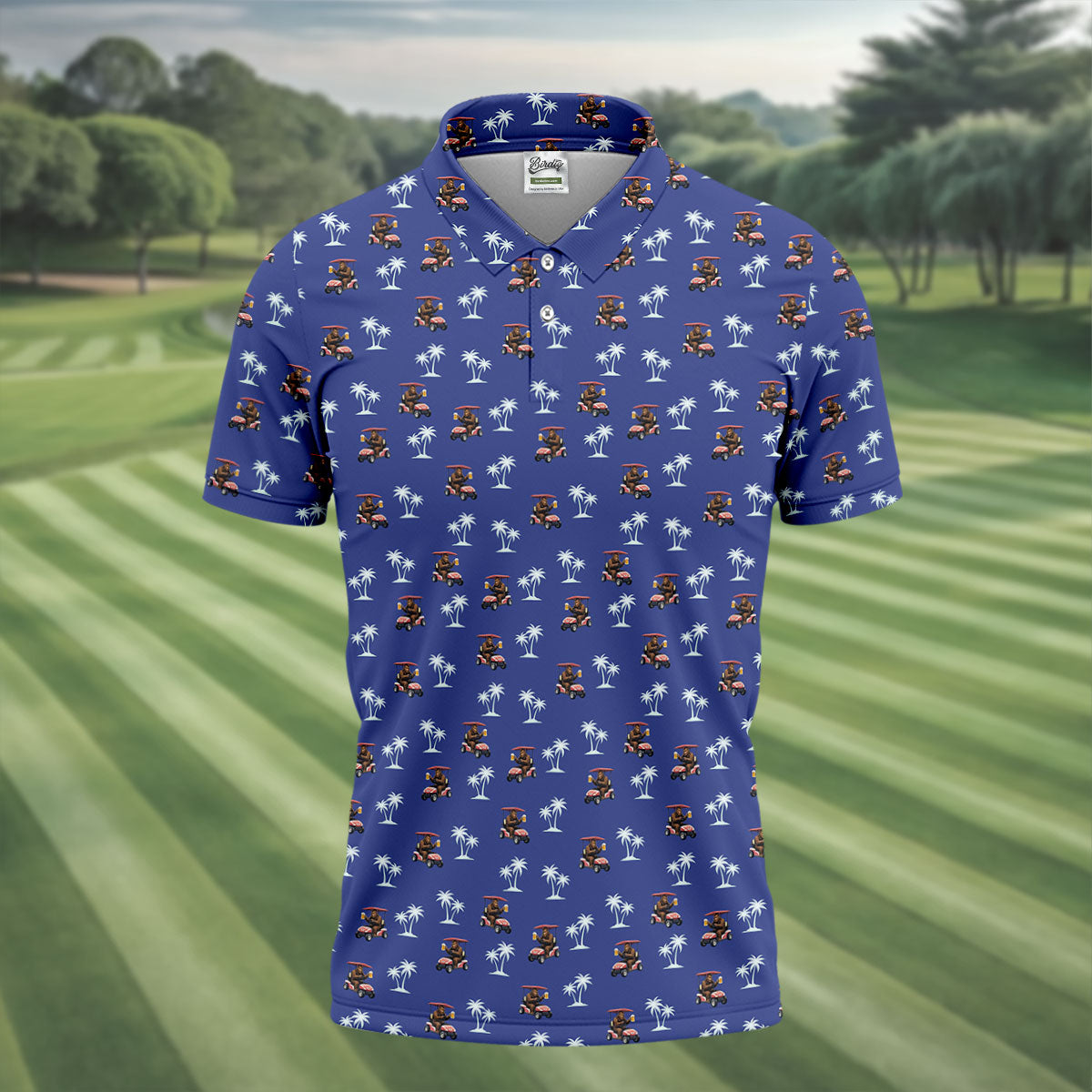 Sasquatch Beer Golf Tropical Golf Shirt, Men's Funny Golf Shirts, Golf Shirts For Men, Polo Shirt Men