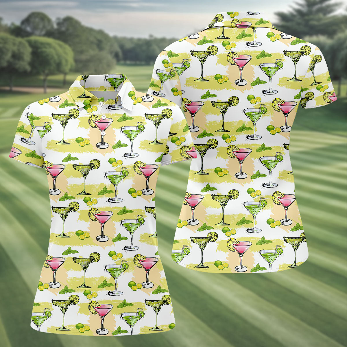 Cocktail Margarita Summer Party Women's Polo ShirtCinco De Mayo Celebration Fiesta Ladies Golf Shirt