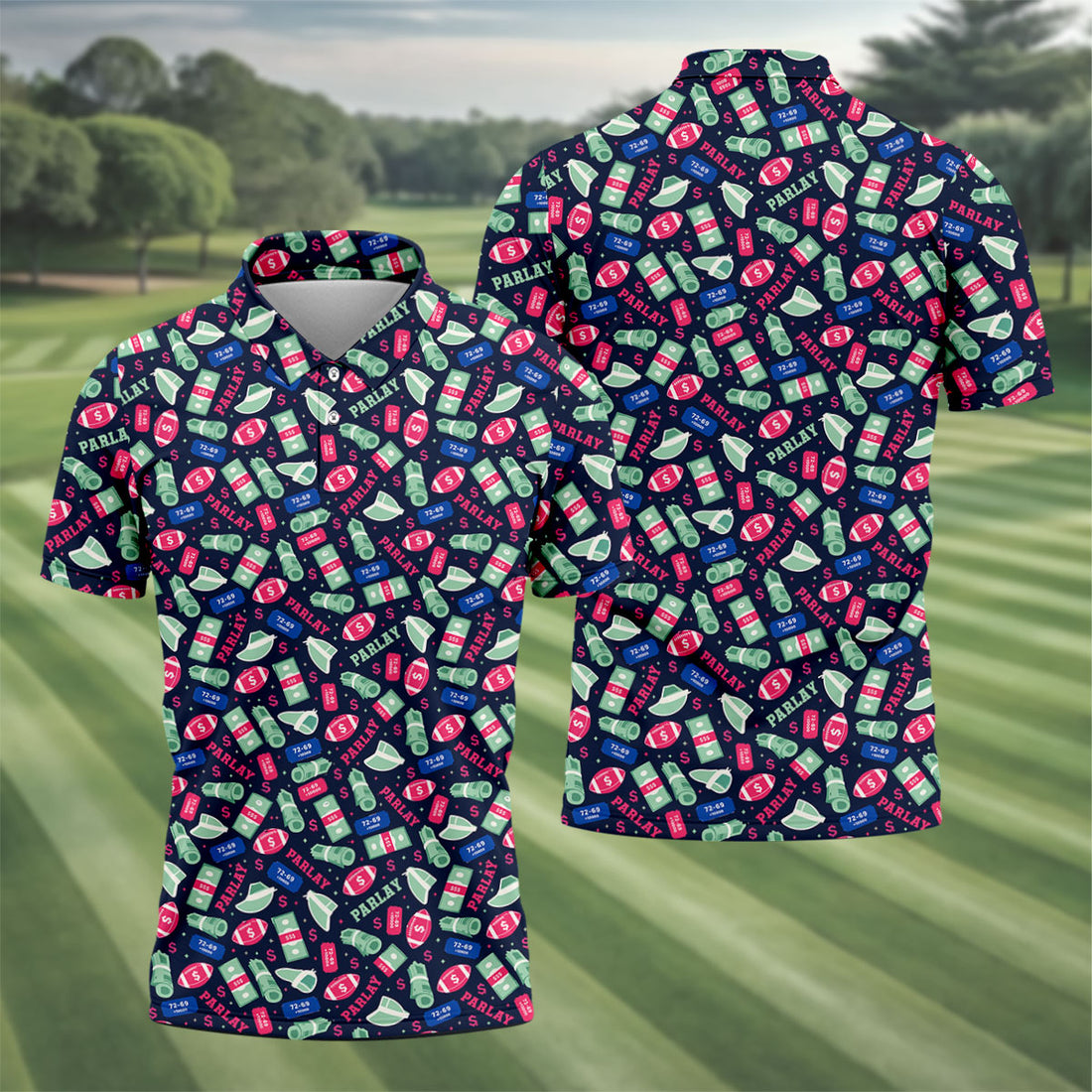 Funny Sports Betting Parlay Hawaiian Golf Shirt, Mens Golf Polo, Printed Golf Shirts