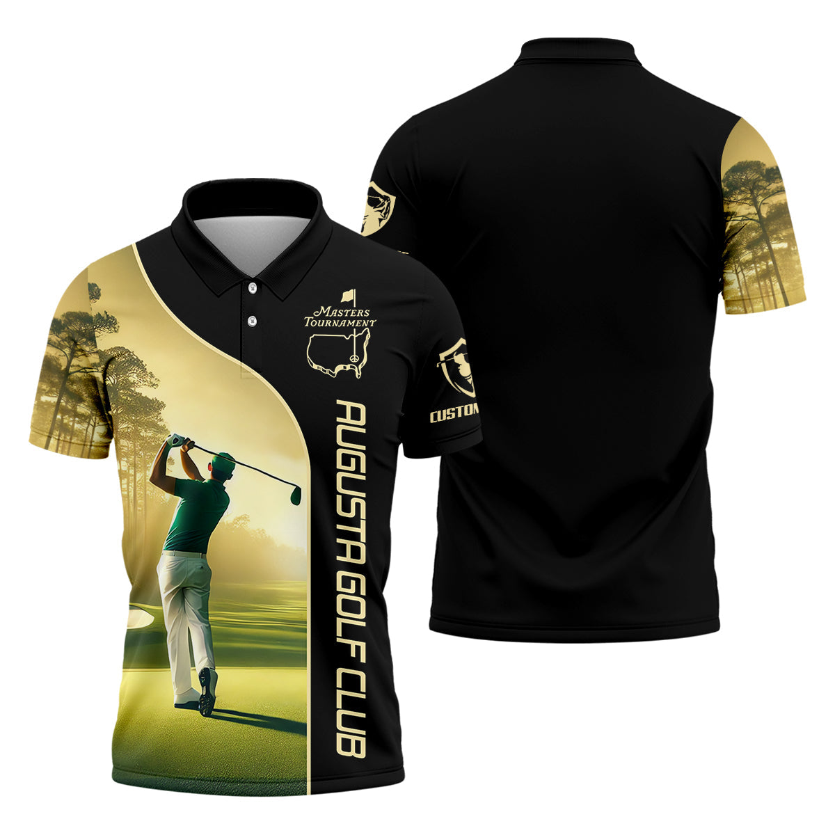 Augusta Golf Club Custom Men's Golf Polo ShirtGift For Golfers