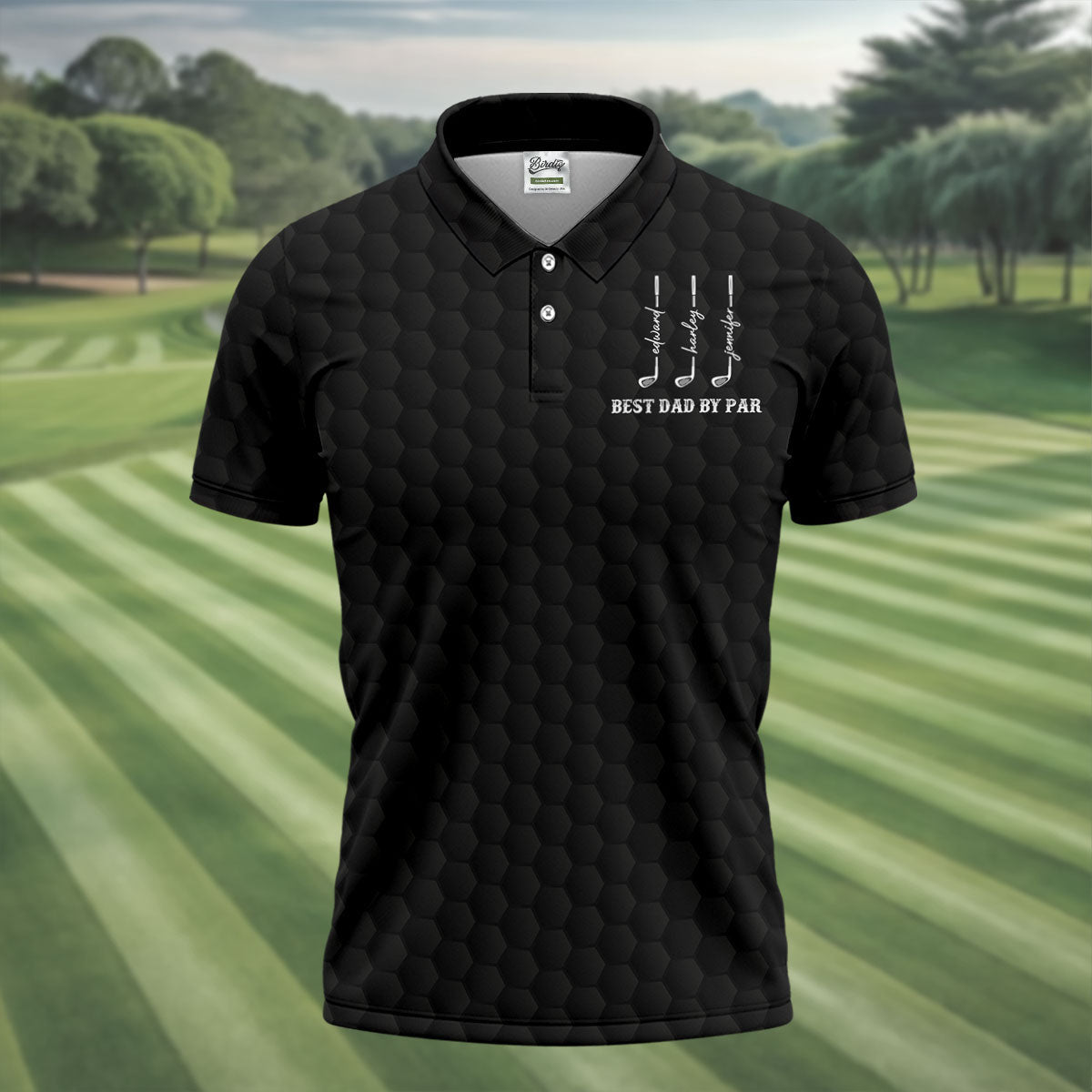 Best Dad By Par Father's Day Golf Shirt, Grandpa Golf Gift, Golf Gift For Dad, Polo Shirtor Men