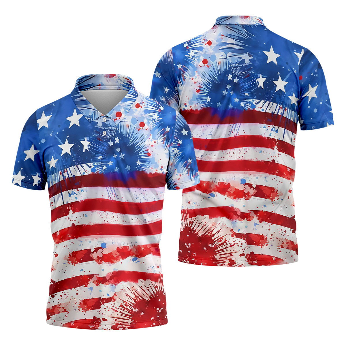 America Flag Golf Polo ShirtMen, Hilarious Golf Shirt, Dad Golf Gift