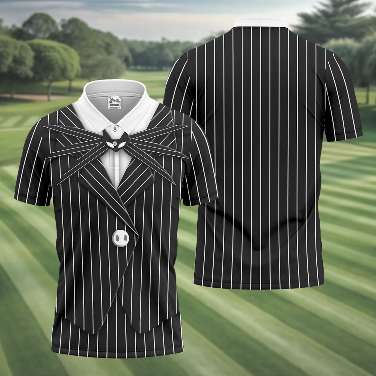 The Nightmare Man Golf Tops For Men, Fun Men's Golf Polos, Horror Cosplay Halloween Golf Shirt