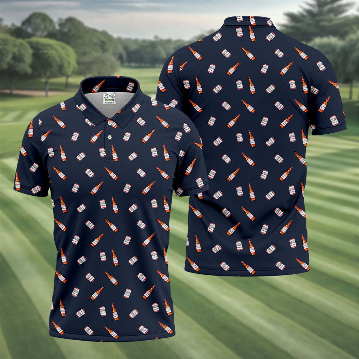 Puttweiser King Of Drive Golf And Beer Men's Funny Golf Shirts, Golf Tops For Men, Golf Shirts For Men