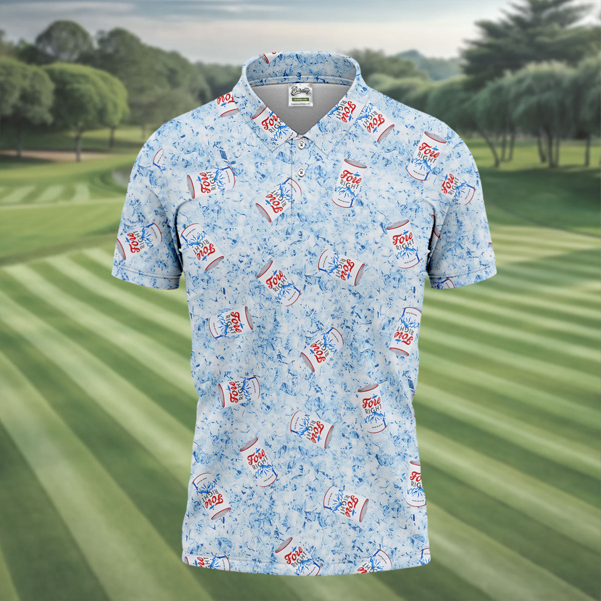 Fore Right Cold As Slice Golf Tops For Men, Men's Funny Golf Shirts, Golf And Beer Golf Shirts For Men