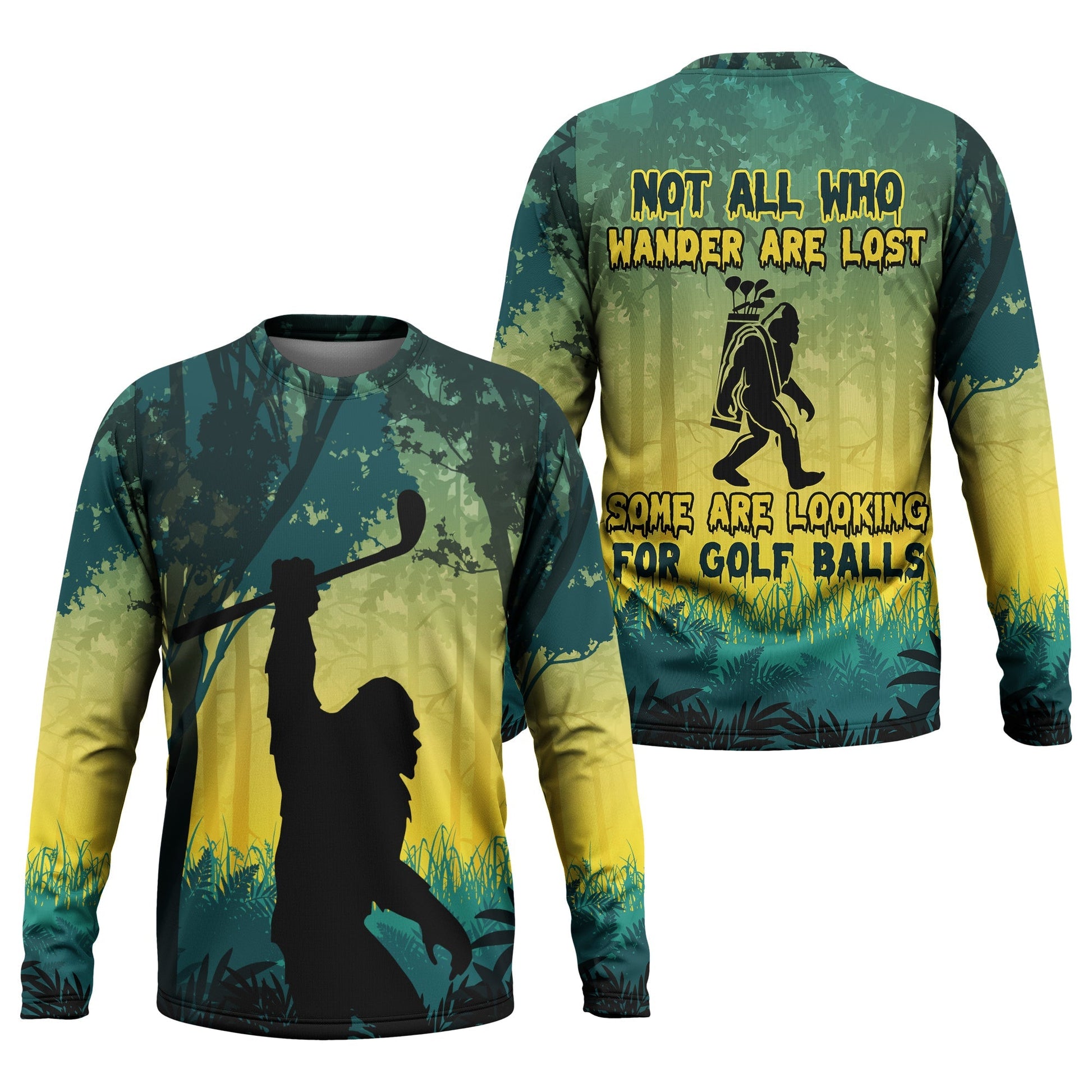 Bigfoot Men's Golf Polo ShirtGolfing Apparel, Mens Golf Gift, Funny Golf Shirt