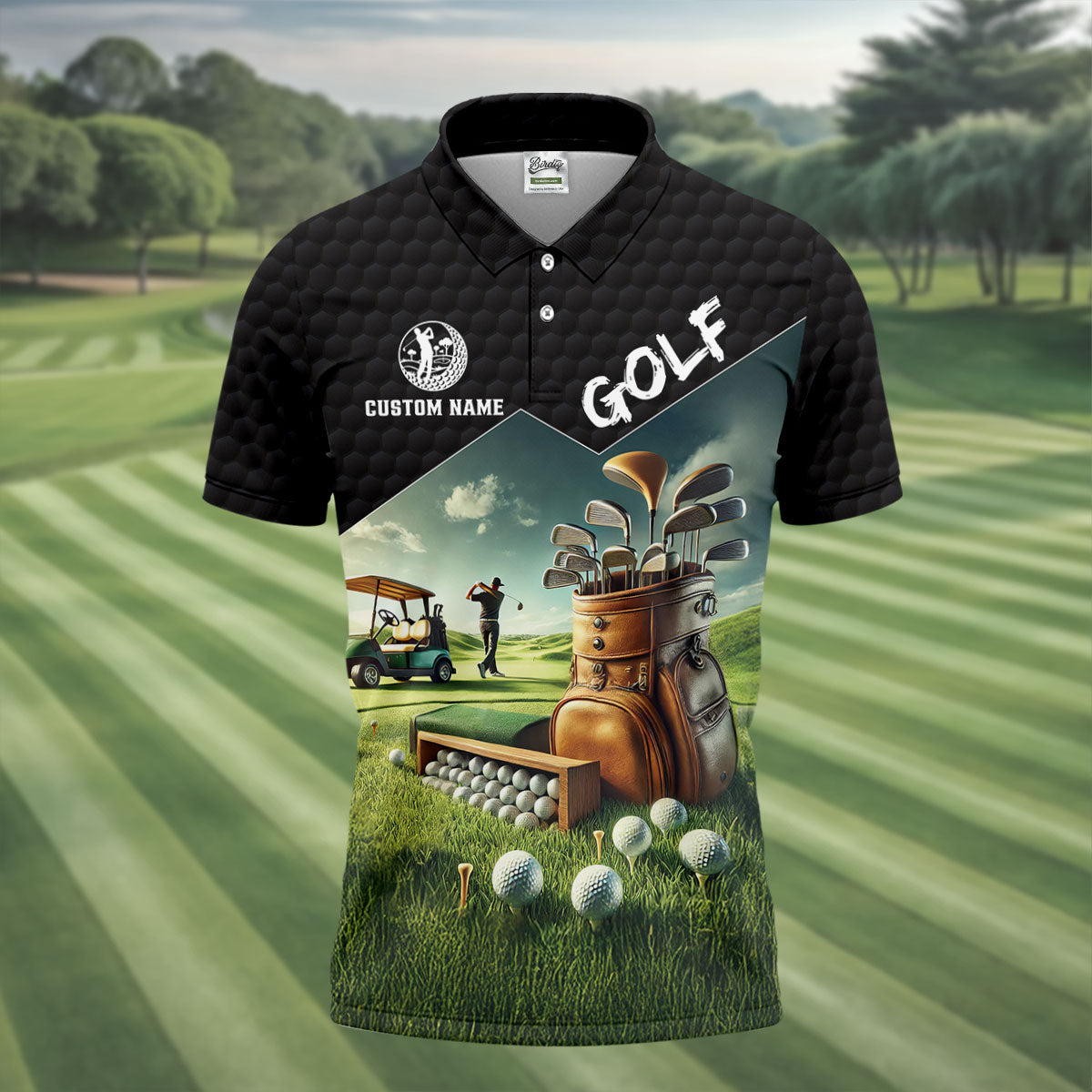 I Was One Under Today Golf Ball Pattern Funny Golf Shirt, Custom Golf Shirts, Golf Shirts For Men