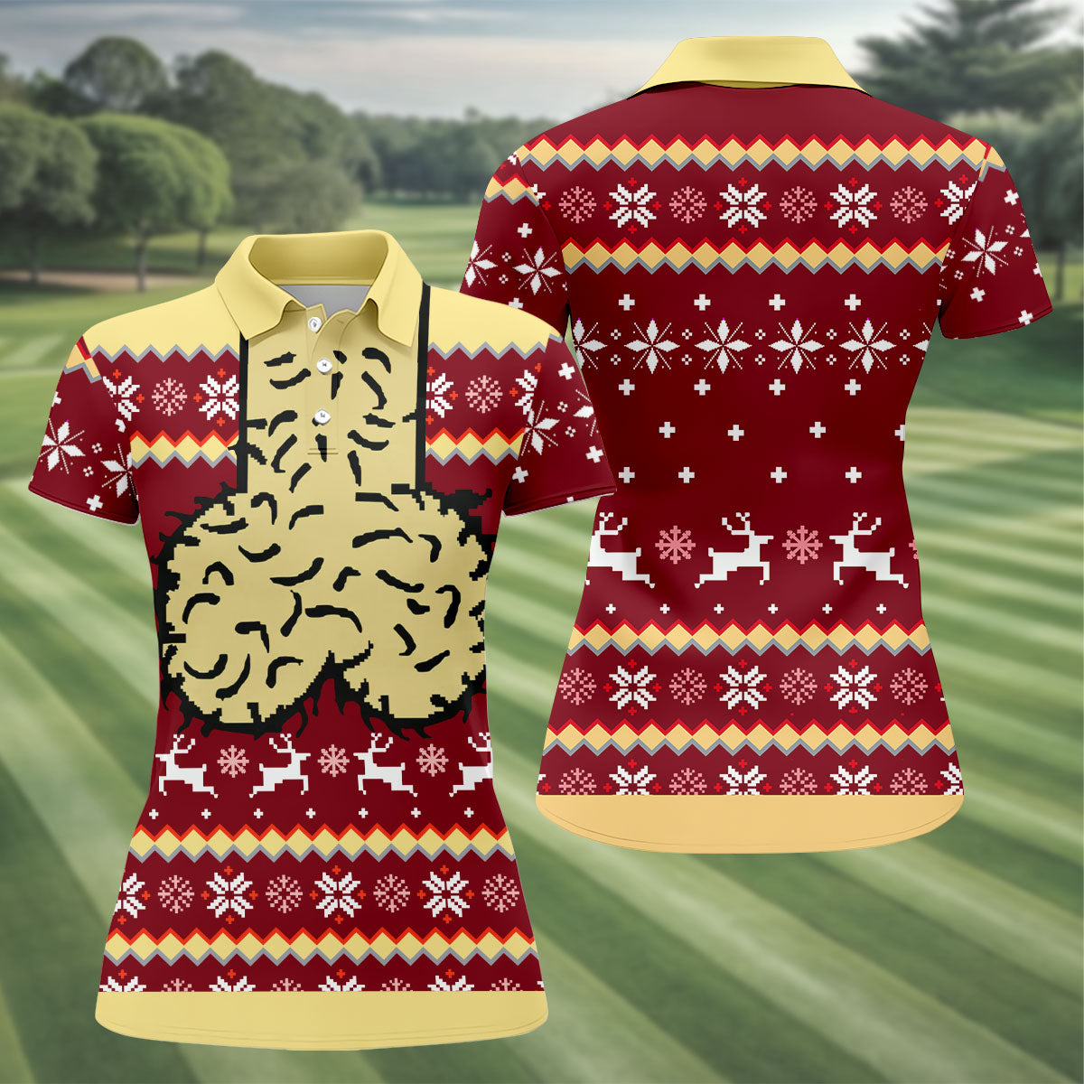 Funny Rude Middle Finger Ugly Christmas Golf Shirt, Christmas Shirts For Women, Funny Christmas Shirt