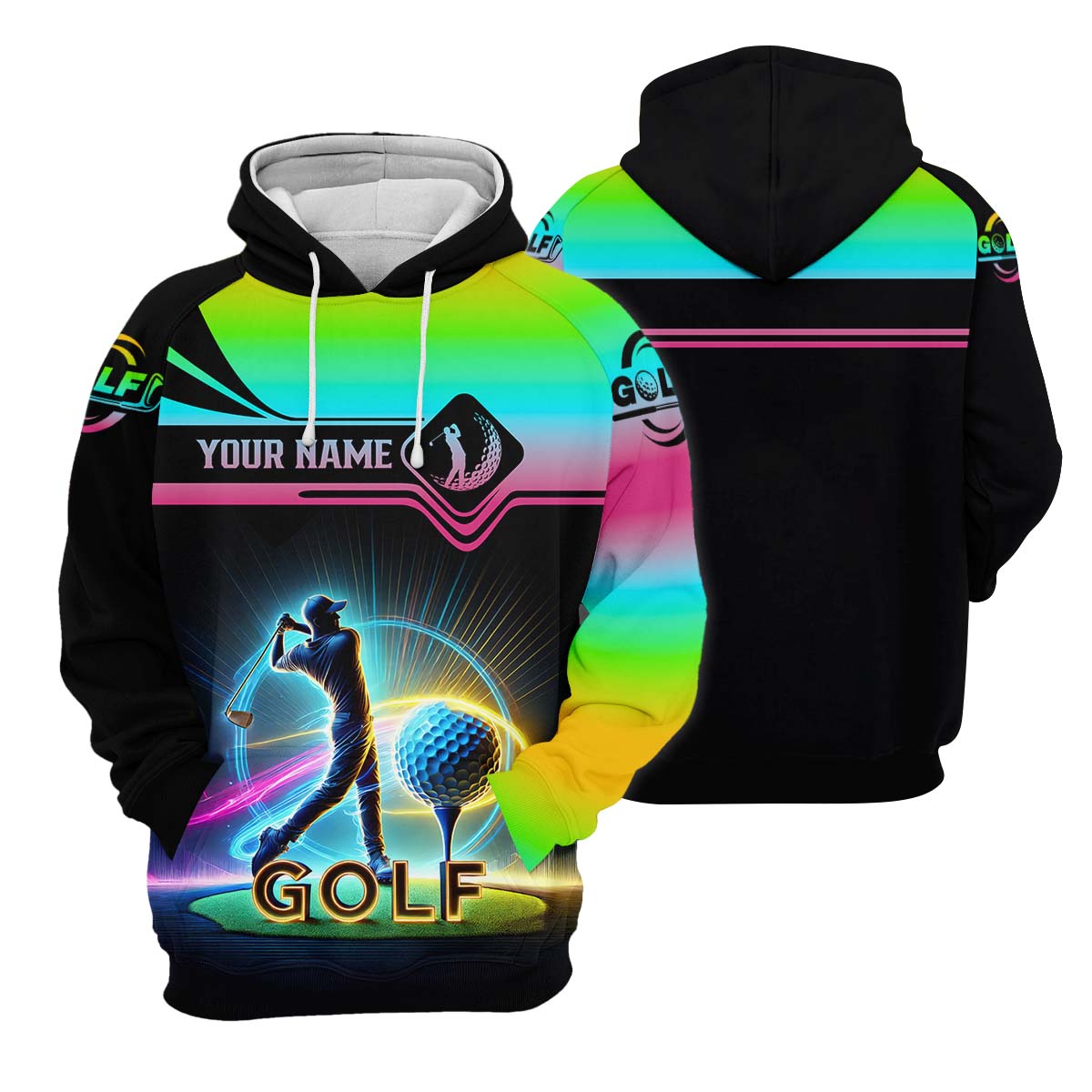 Custom 3D Men's Golf Polo ShirtGolfing Apparel, Mens Golf Gift