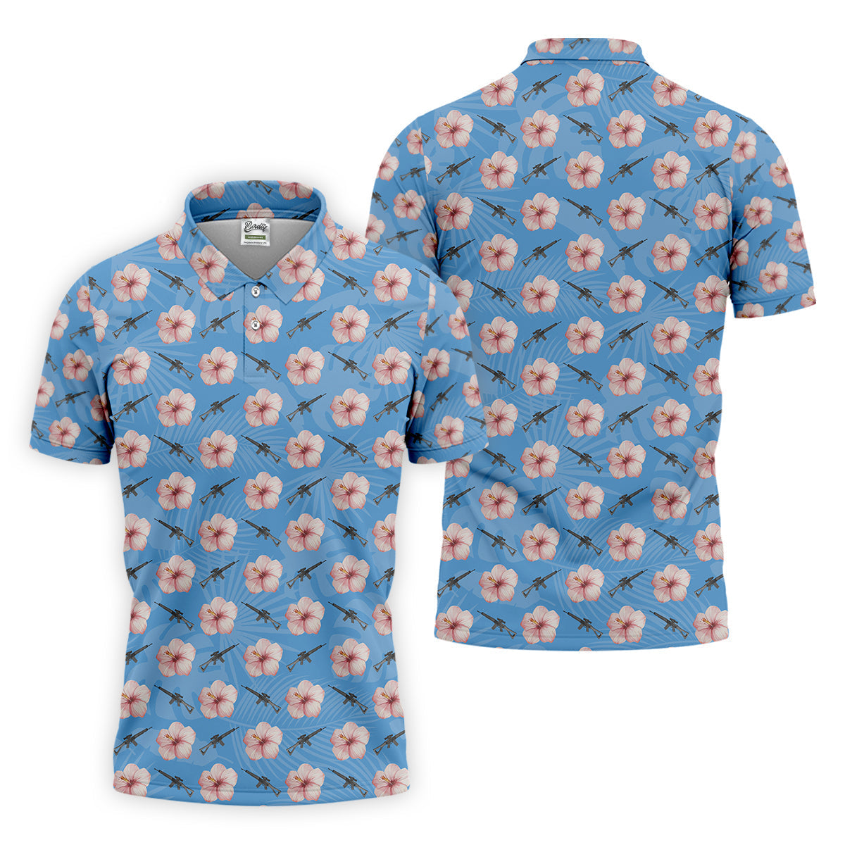 Floral Golf Polo Shirtlfing Apparel, Men Golf Gift, Funny Golf Shirt