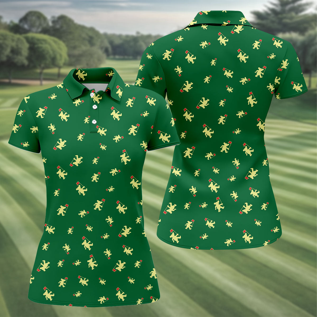 Dancing Bear Golf Tournament Shirt, Women's Golf Tops, Ladies Golf Shirts, Golf Gift For Ladies