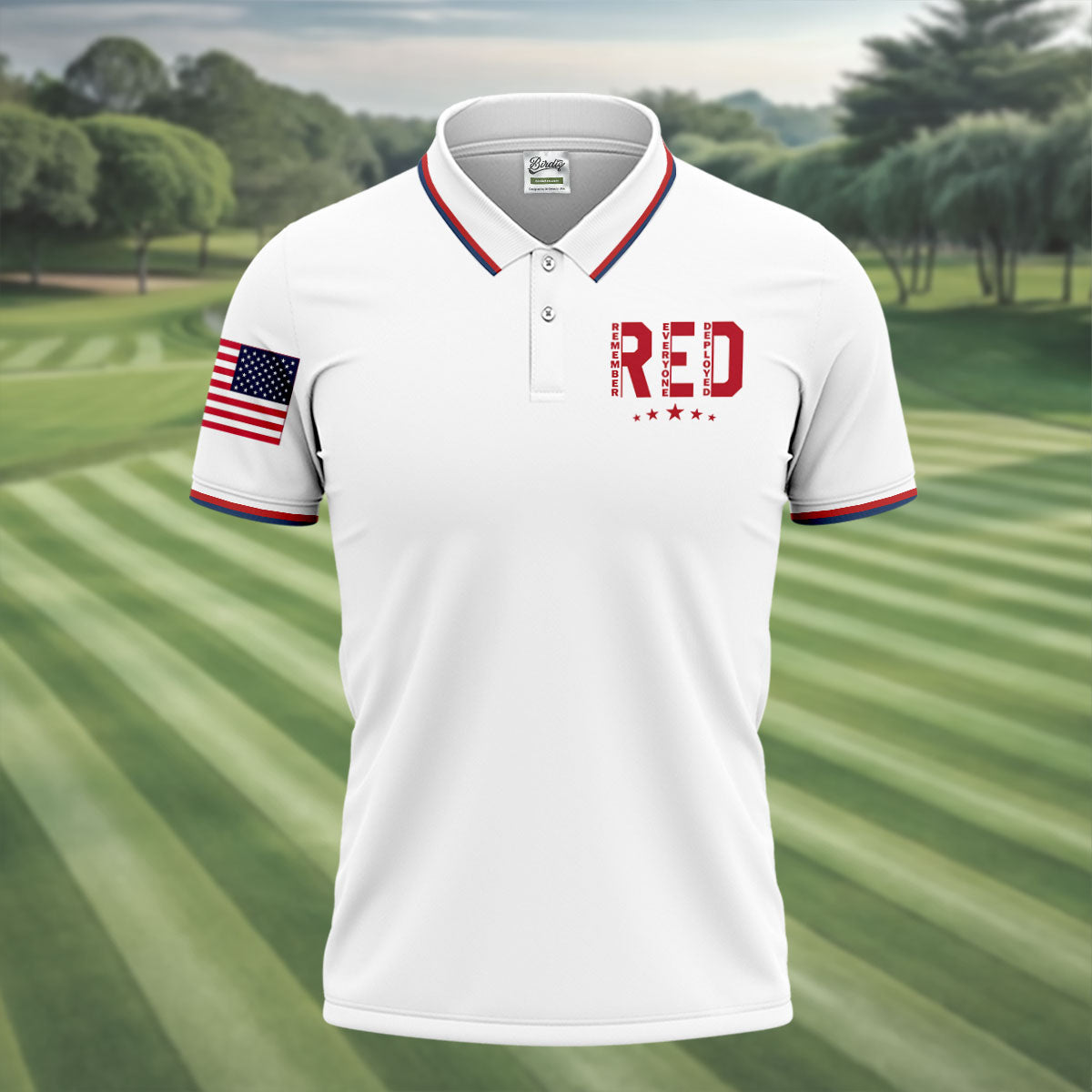 RED Friday Military Support 250 Anniversary Patriotic Golf Shirt, Golf Shirts For Men