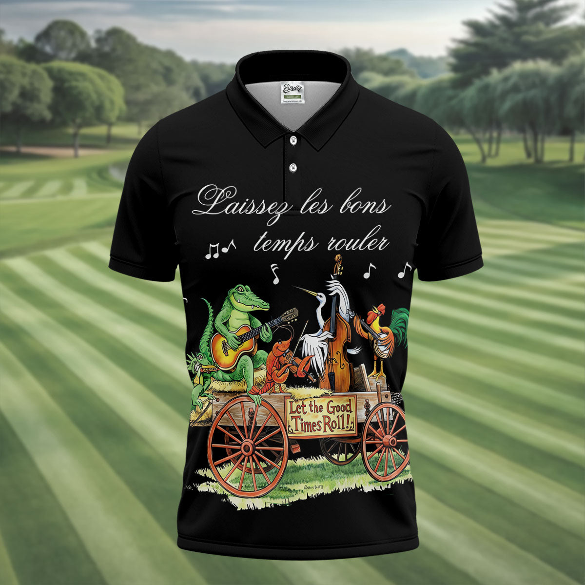 Let The Good Times Roll Animals Band Mardi Gras Celebrations Polo ShirtFor Men, Golf Shirts For Men