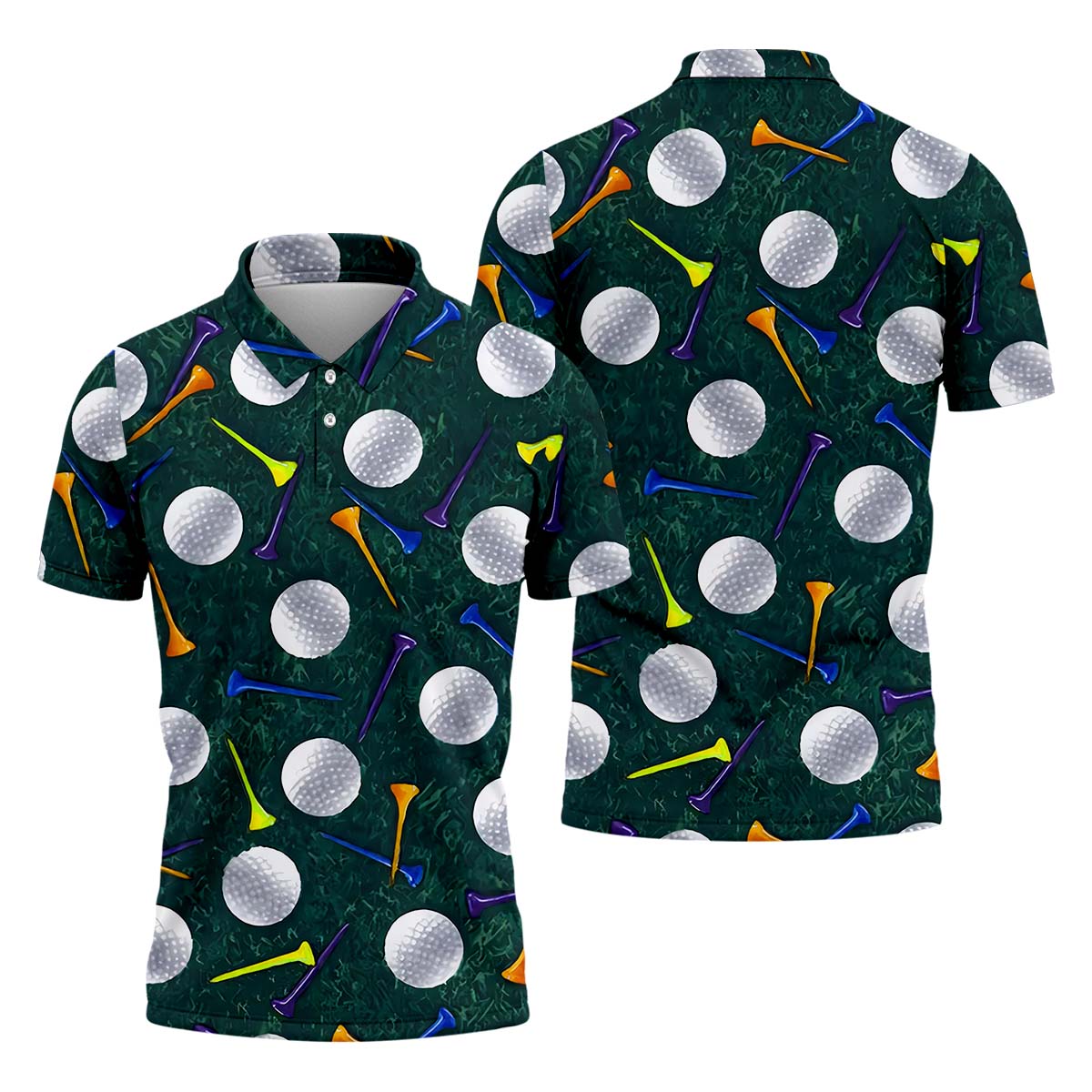 Golf Balls Men's Golf Polo ShirtFunny Golf Shirt, Gifts For Golfer