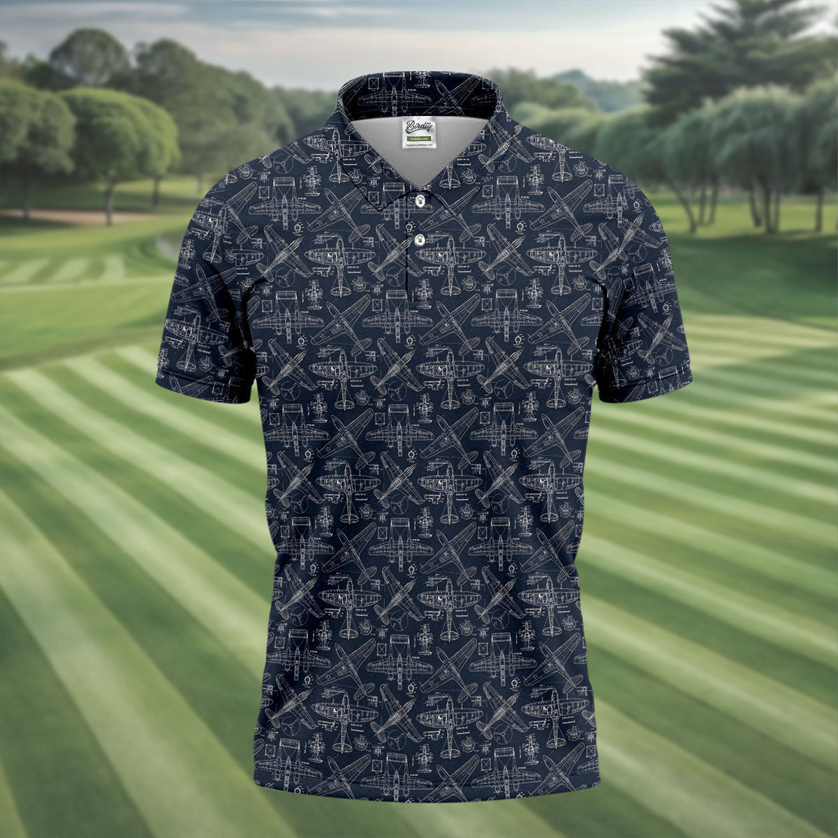 Aircraft Models Airplane Blueprints Golf Tops For Men, Polo ShirtFor Men, Golf Shirts For Men