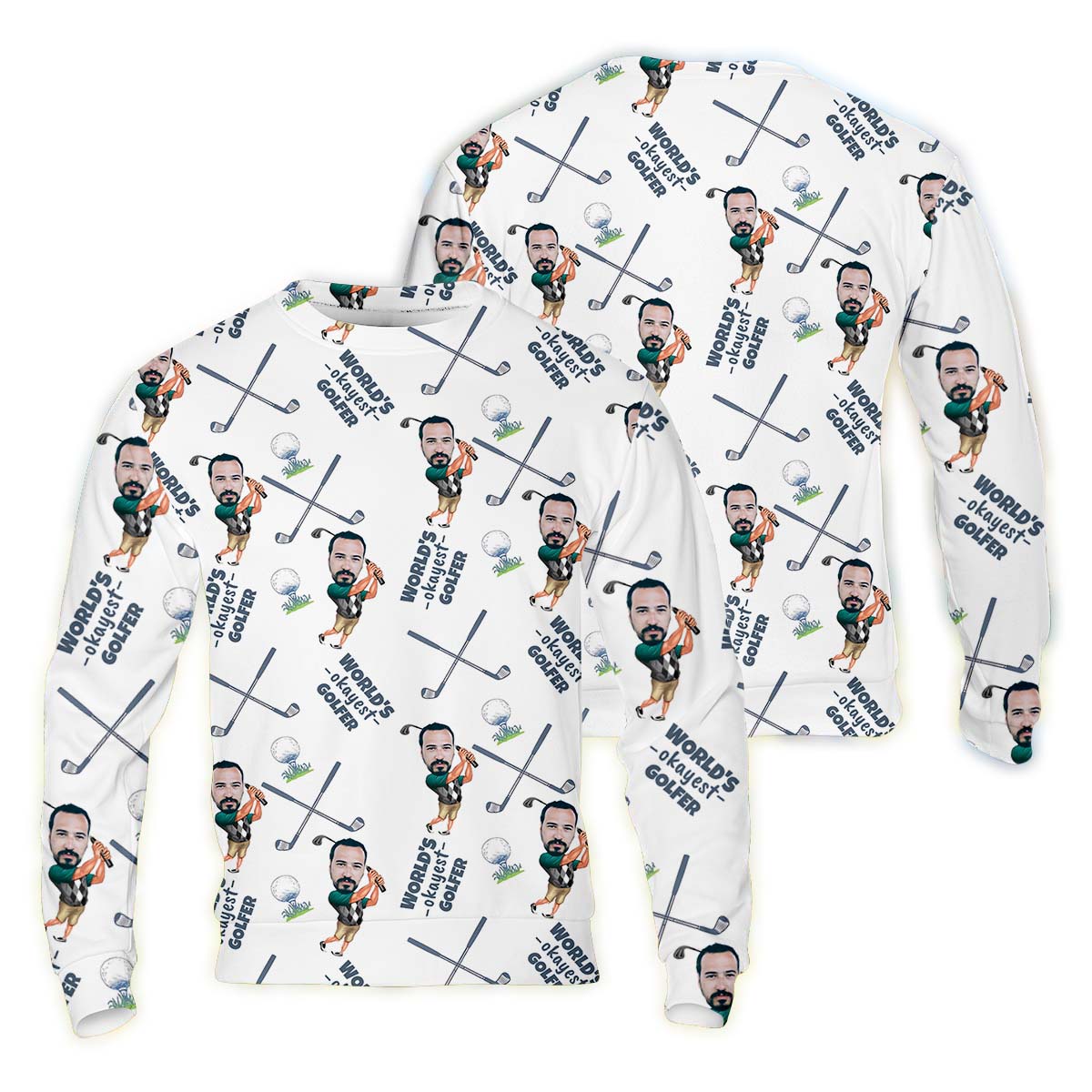 World's Okayest Golfer Golf Shirt For Men, Custom Golf Shirt, Gift For Golfers