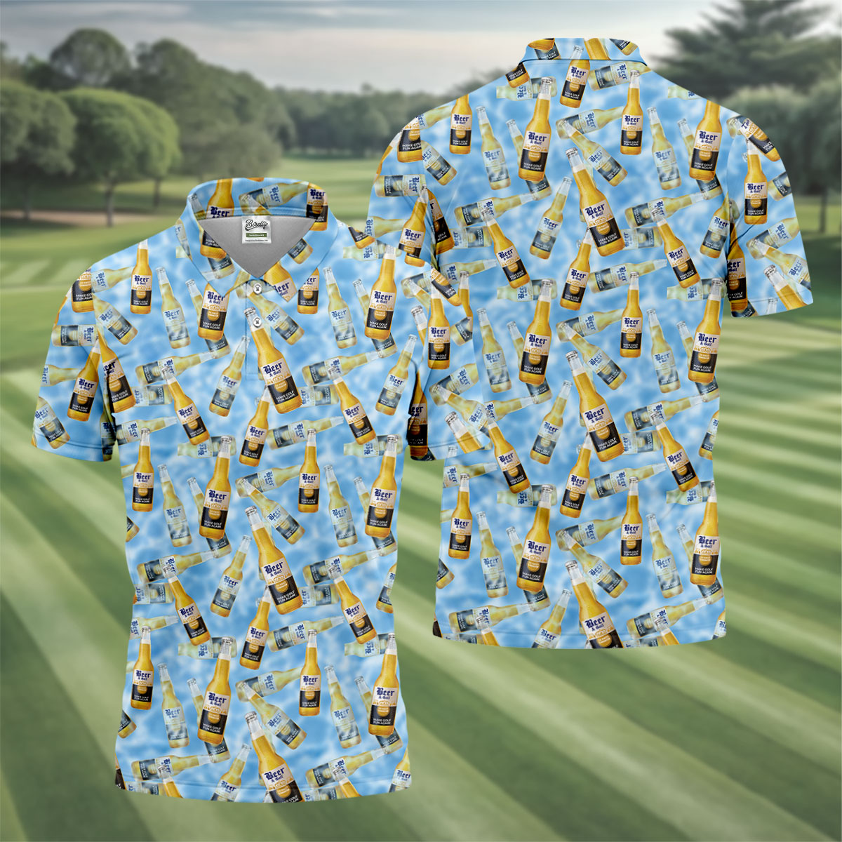 Beer And Golf The Perfect Combination Men's Funny Golf Shirts, Golf Shirts For Men, Polo ShirtFor Men