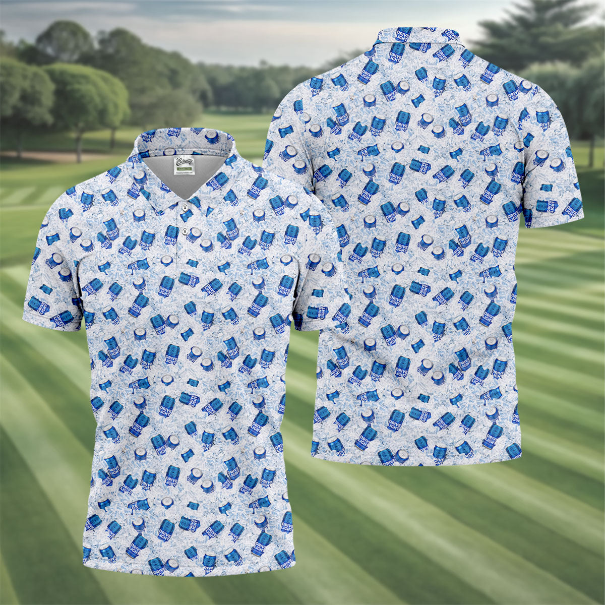 Drive Light Beer Ice Golf And Beer Fun Golf Shirt, Golf Tops For Men, Golf Shirts For Men