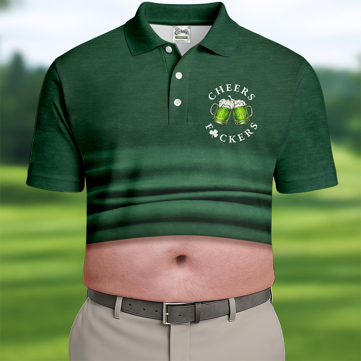 St Patrick's Day Cheers Men's Funny Golf Shirts, Polo Shirt Men, Golf Shirts For Men