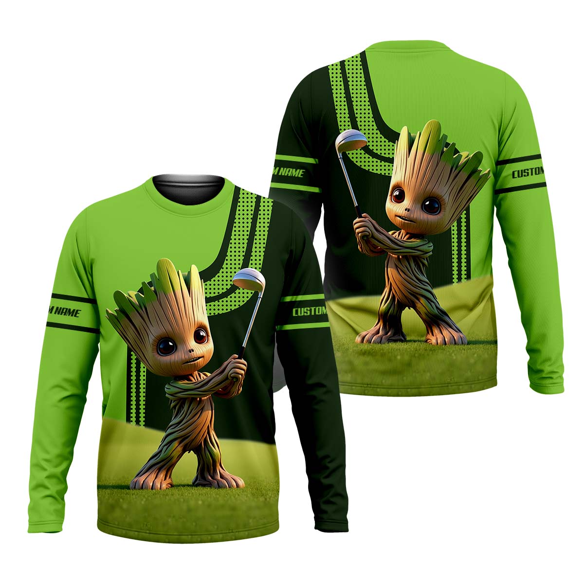 BabyGroot Custom Golf Polo ShirtGift For Golfers, Golf Gift Ideas