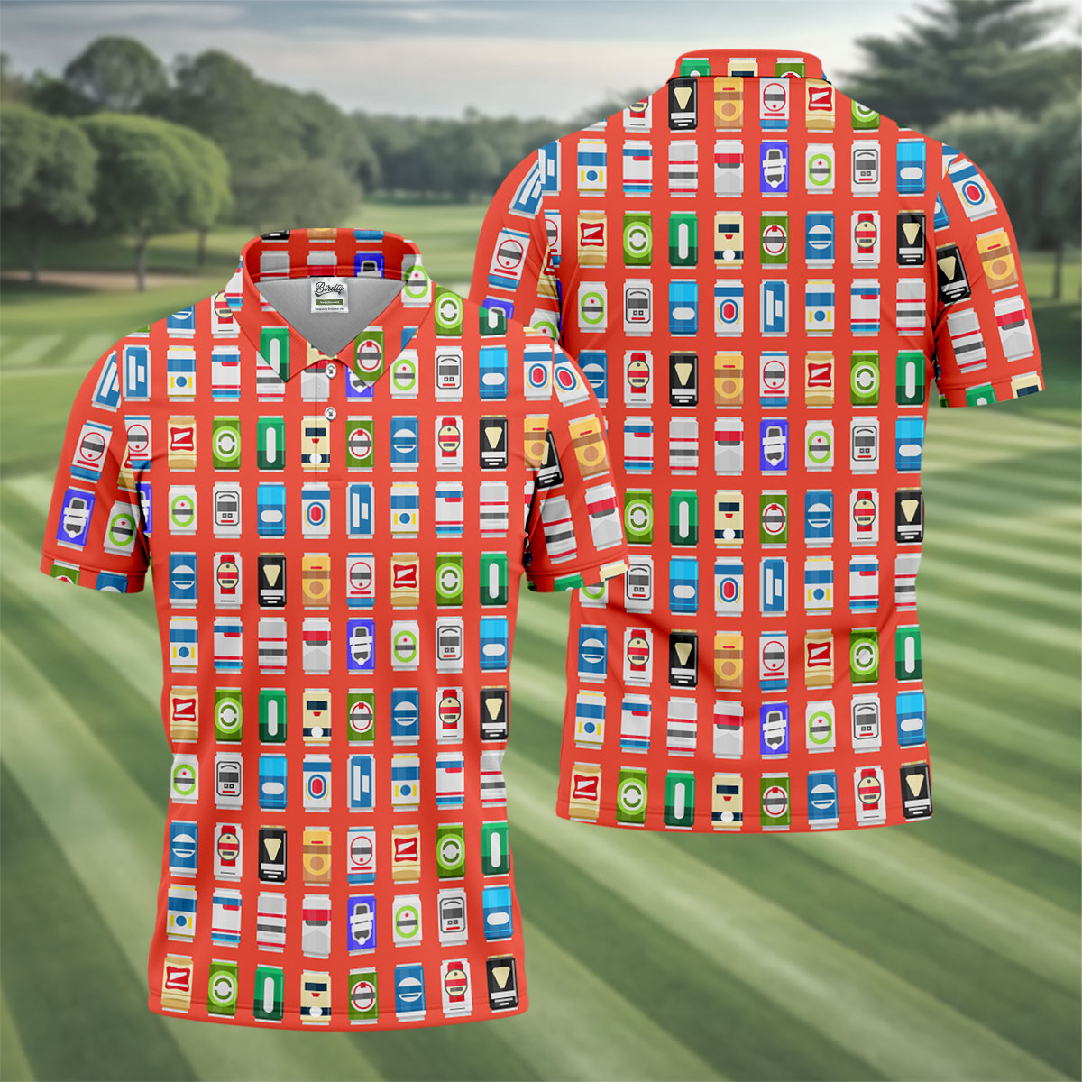 Famous Beer Can Golf Shirt, Golf And Beer Polo Shirt Men, Golf Shirts For Men, Golfing Apparel