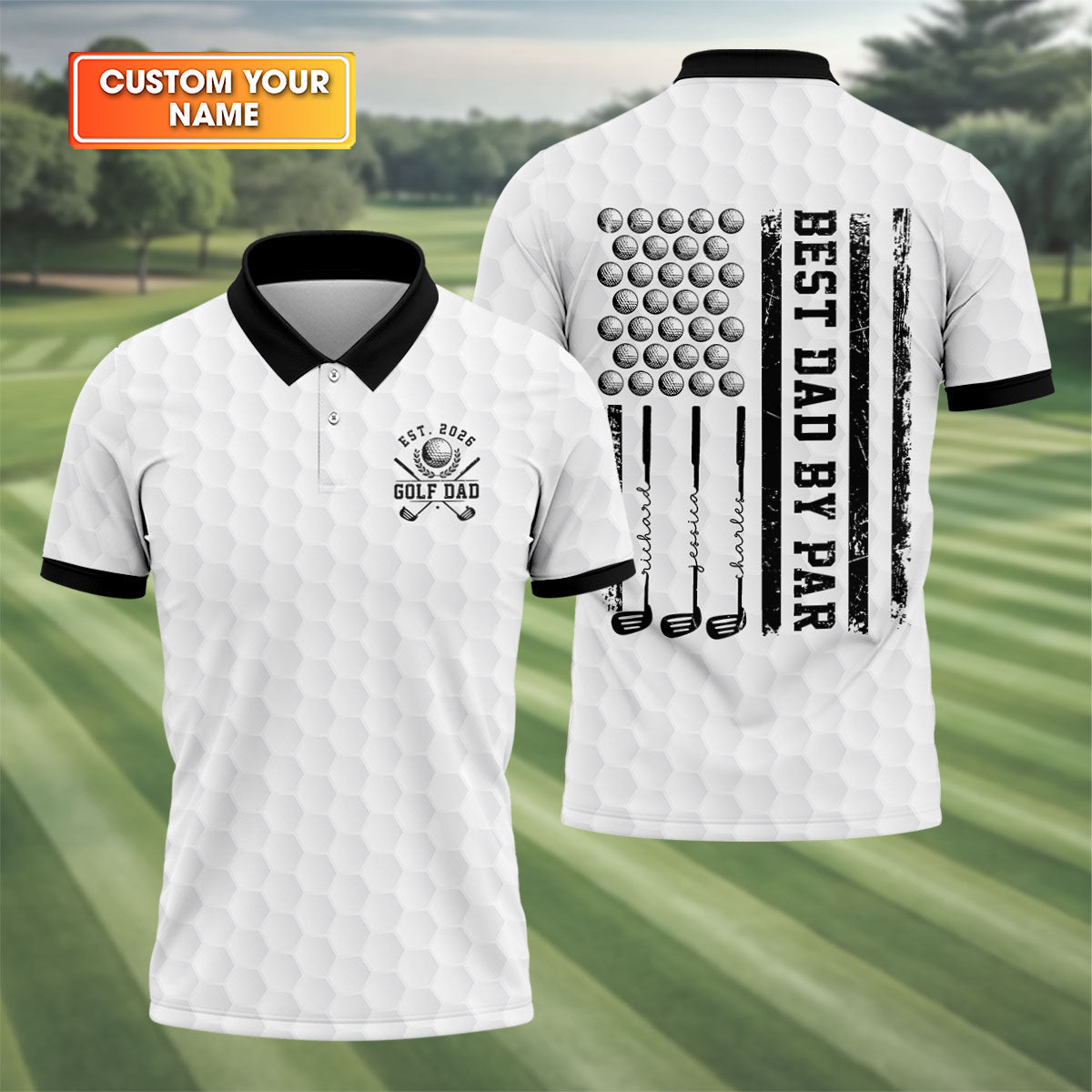 Golf Dad Best Dad By Par Father's Day Golf Shirt, Dad Golf Shirt, Golf Gift For Dad