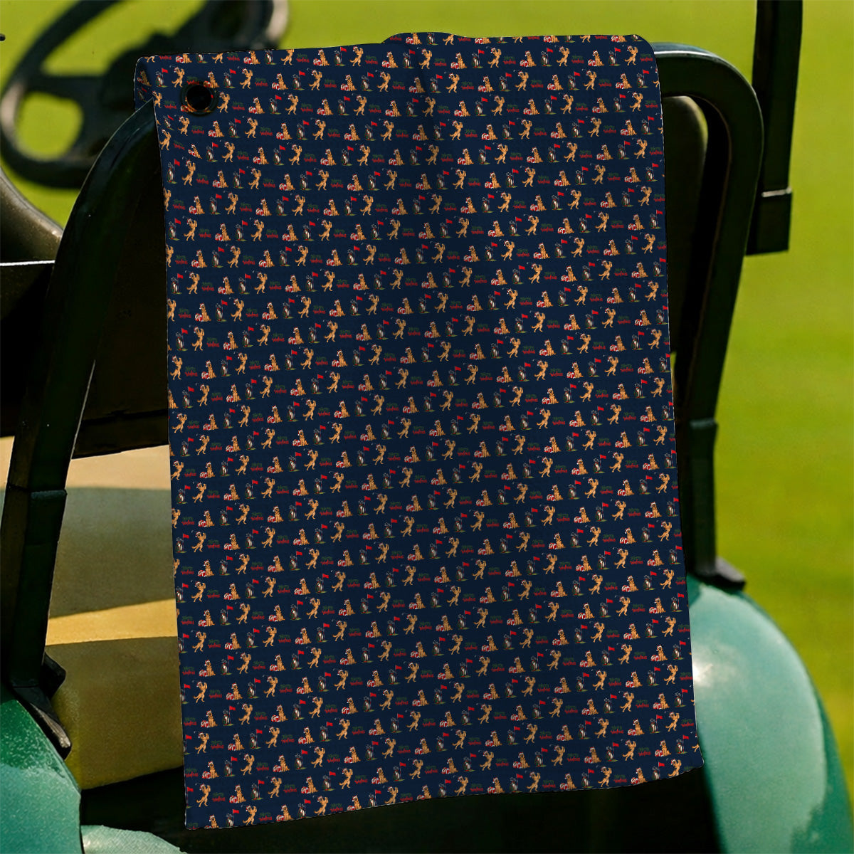 Merry Woofmas German Shepherd Golf Towels, Christmas Dog Pattern Golf Towel, Xmas Golf Gift For Dog Lovers